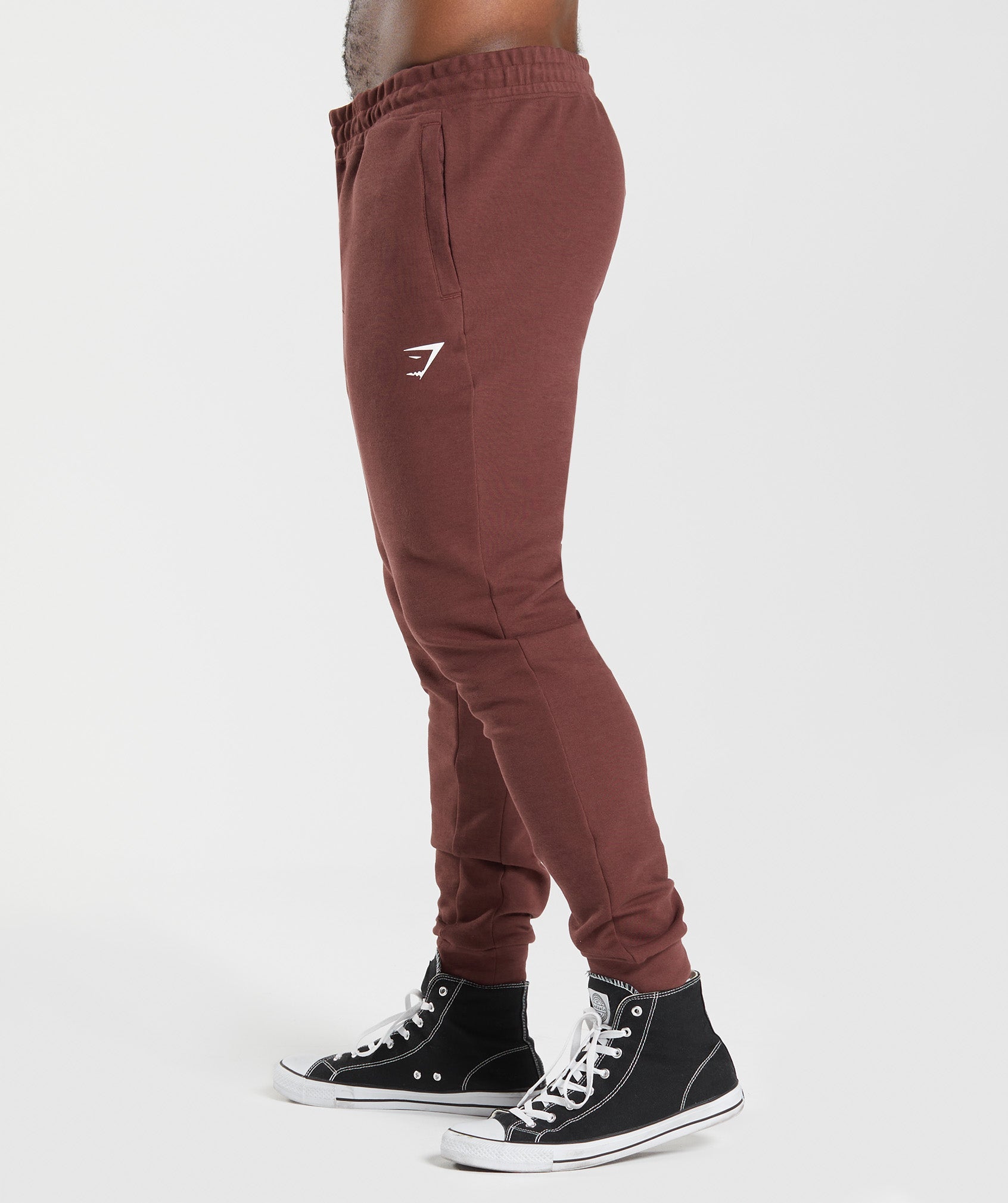 React Joggers in Cherry Brown - view 3