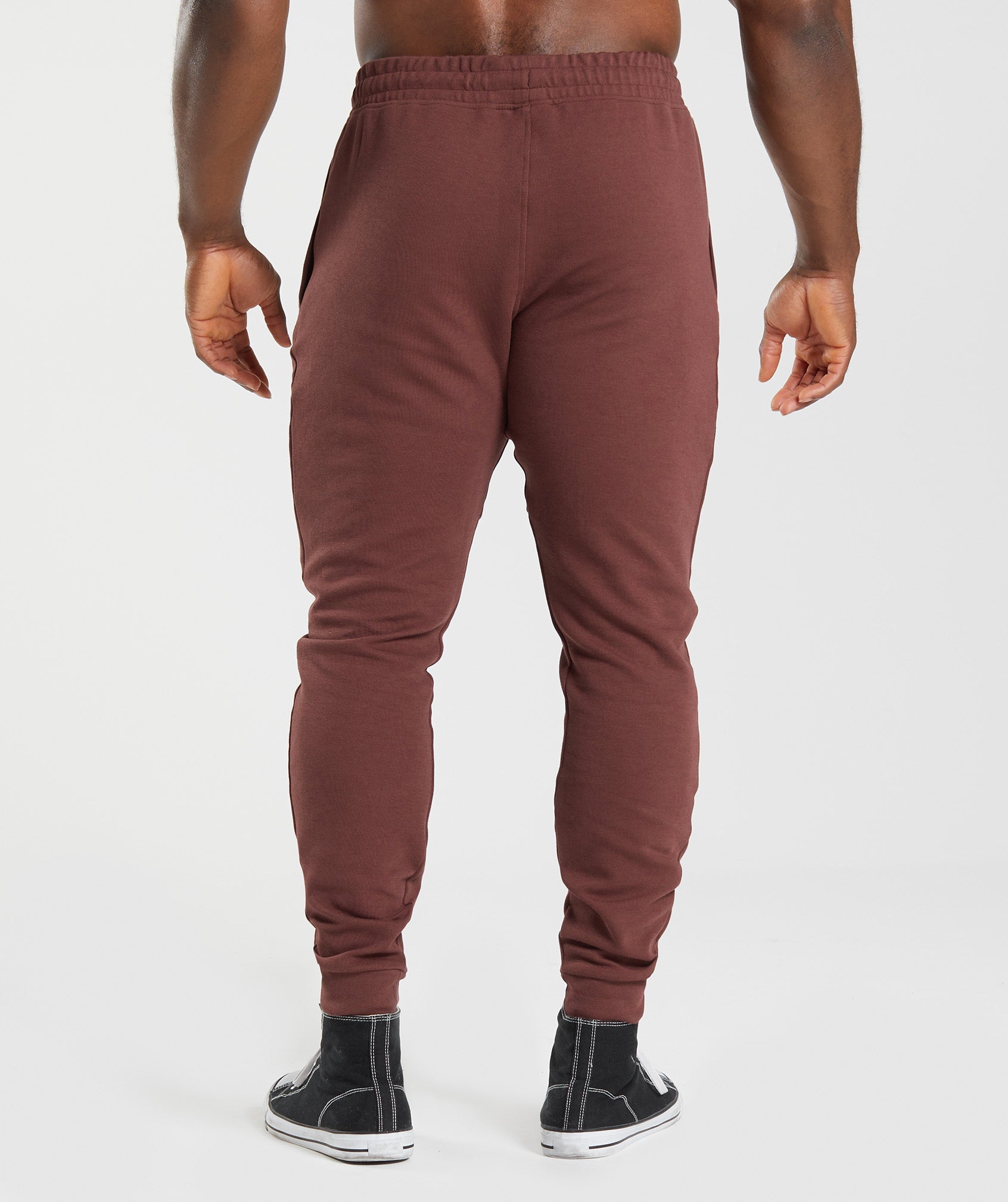React Joggers in Cherry Brown - view 2