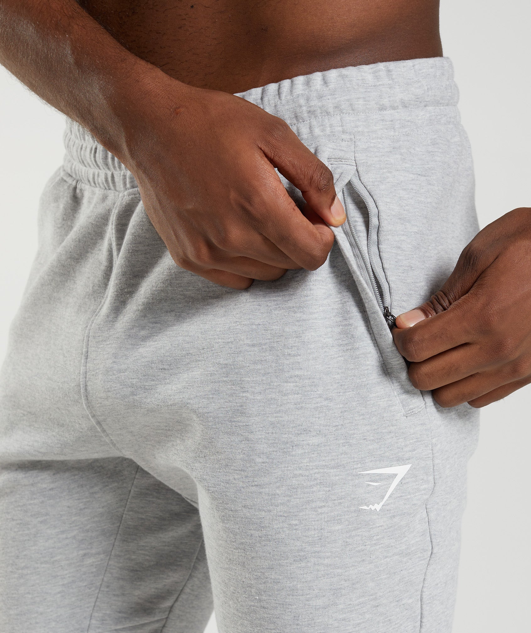 Gymshark React Joggers - Light Grey Core Marl | Gymshark