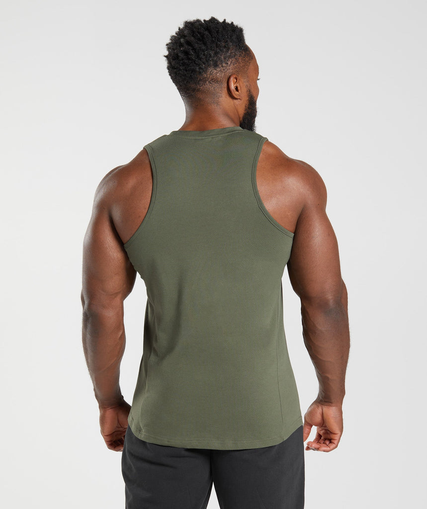 Gymshark React Tank - Core Olive | Gymshark