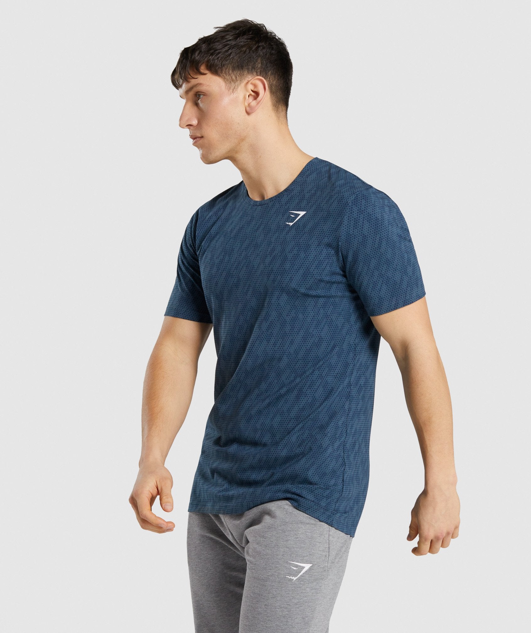 Gymshark Critical Regular Fit T-Shirt - Teal Print