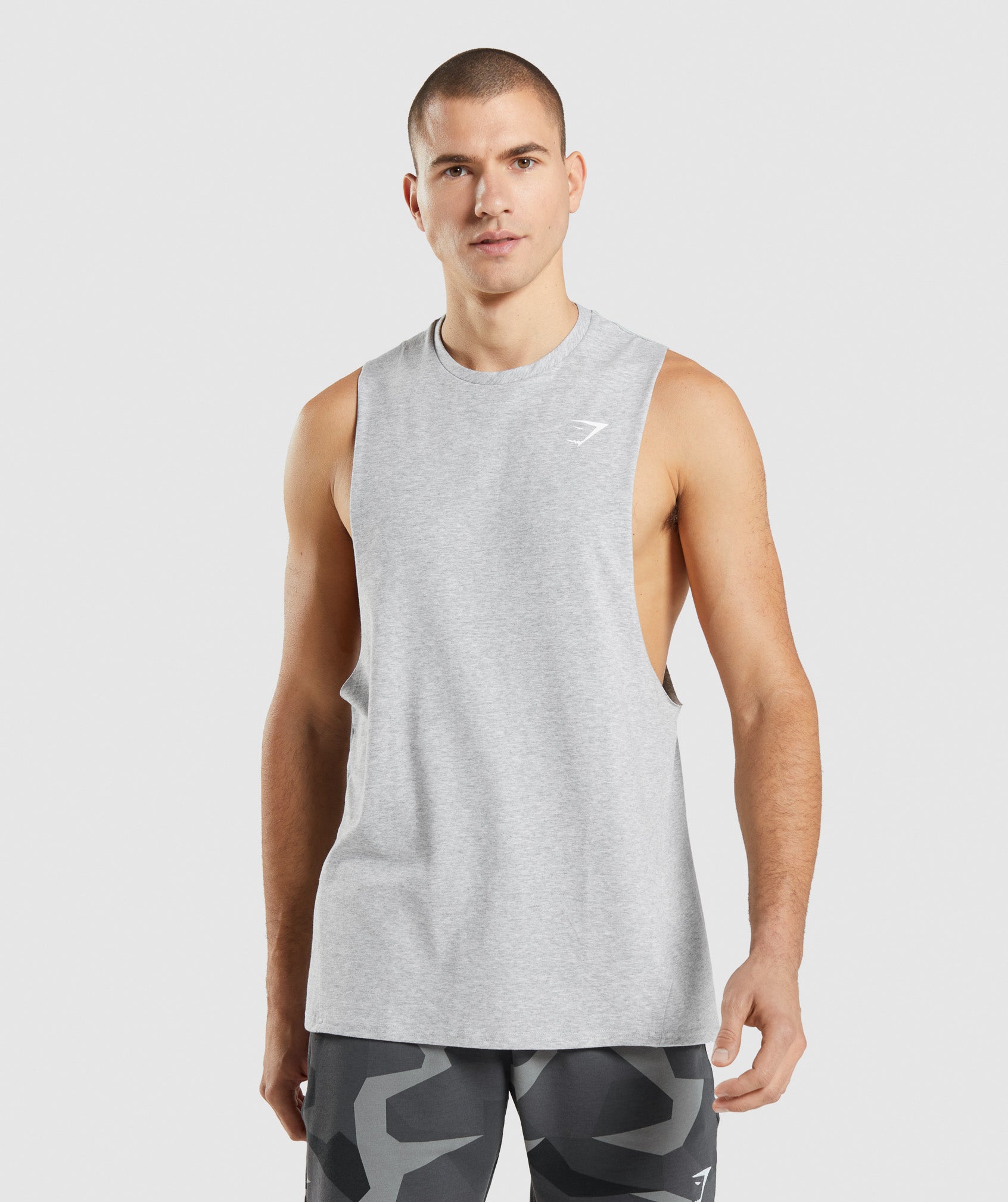 Critical Drop Arm Tank in Light Grey Marl is out of stock
