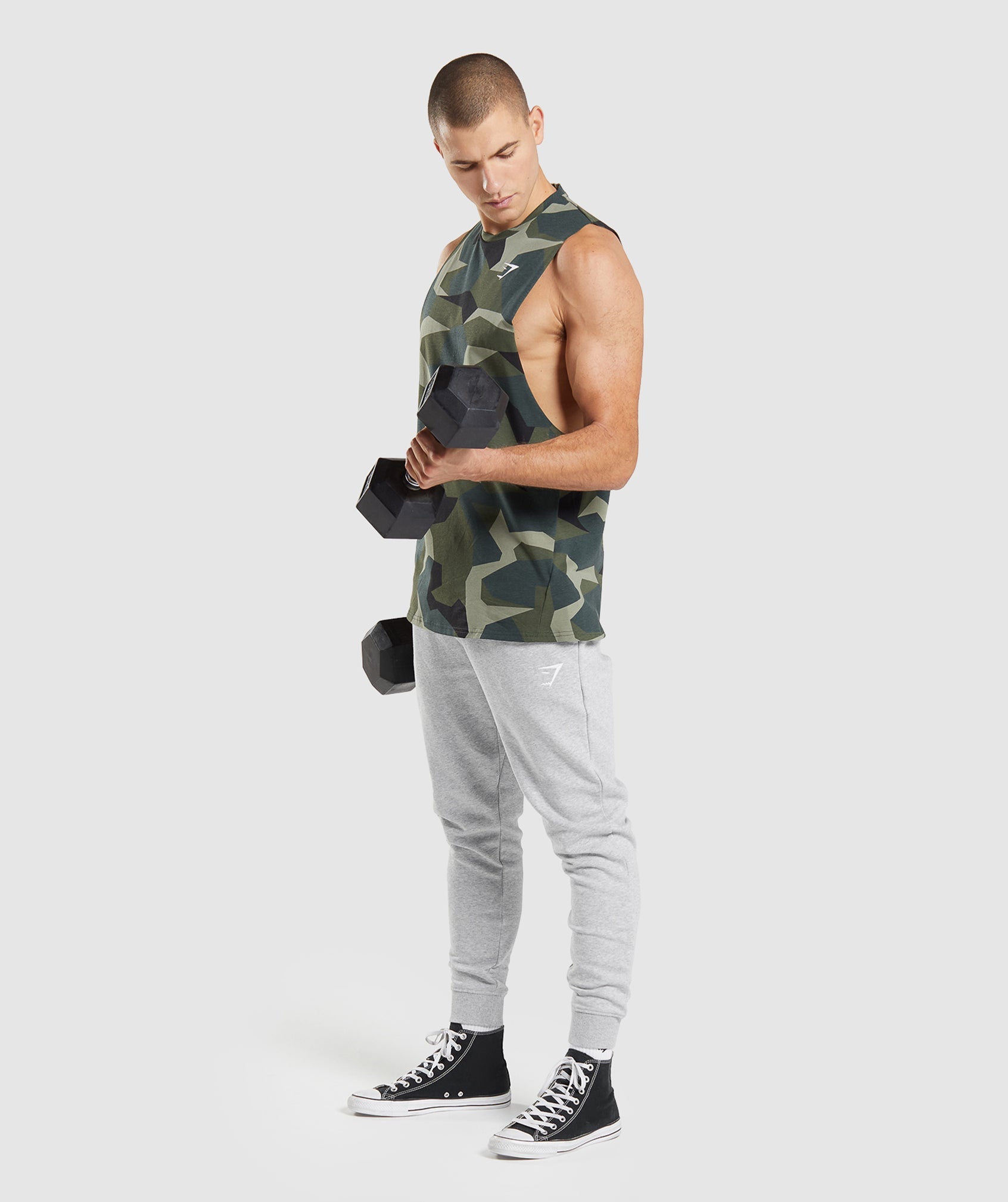 Critical Drop Arm Tank in Green Print - view 4