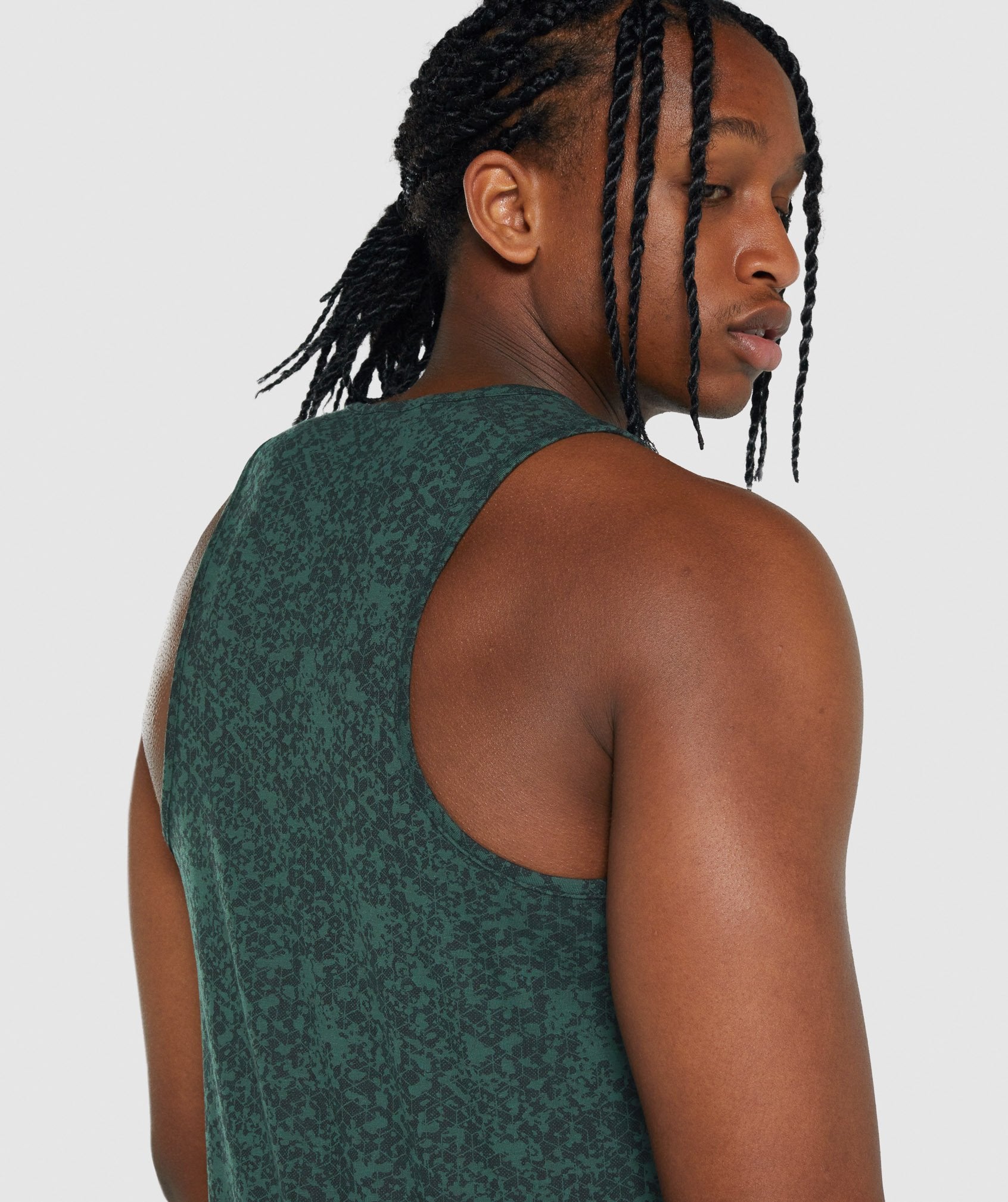 Gymshark Critical 2.0 Tank - Dark Green Print