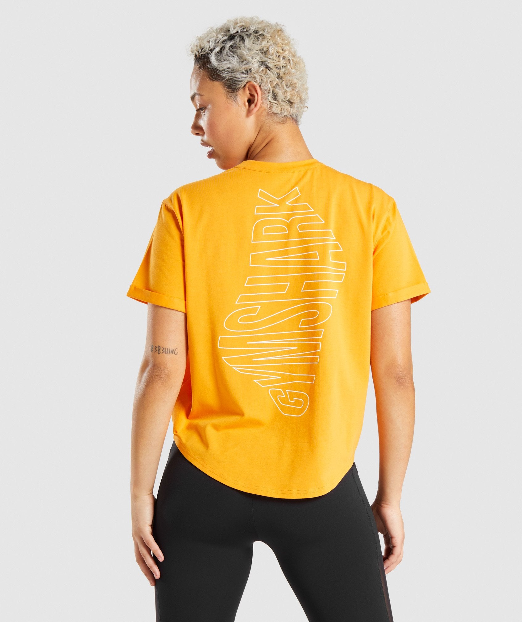 Distort Graphic T-Shirt in Orange - view 3