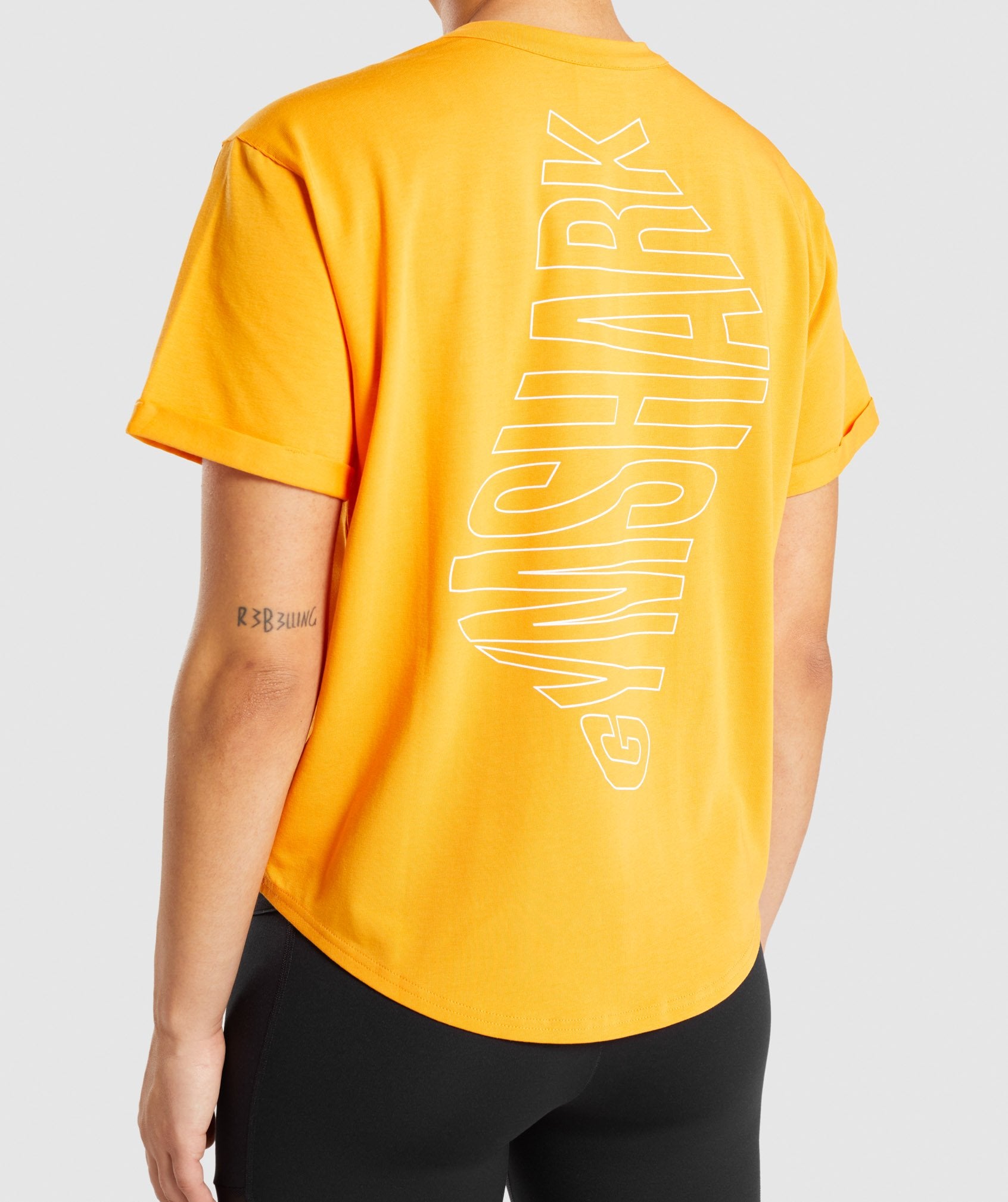 Distort Graphic T-Shirt in Orange - view 6