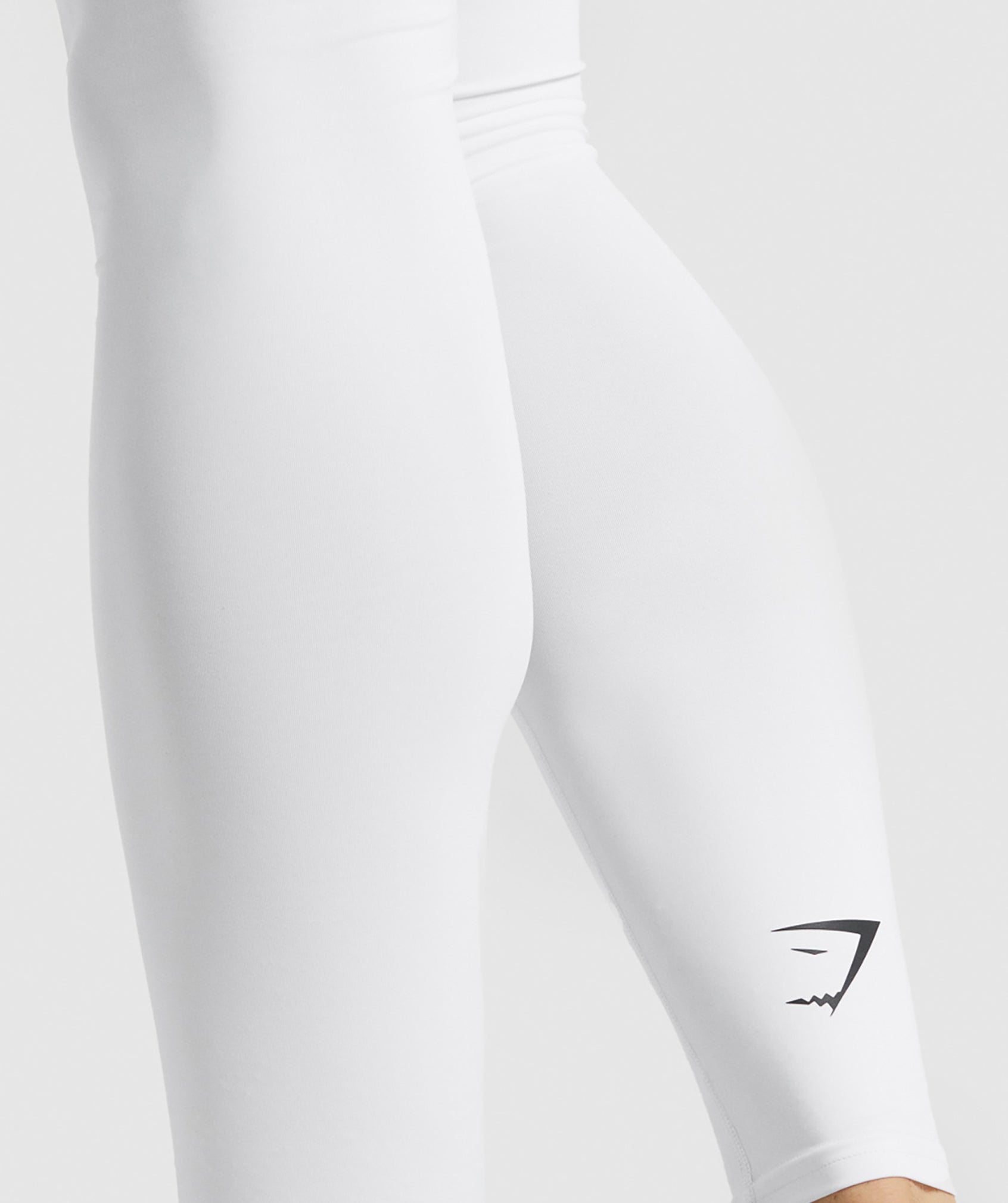 Calça Legging Feminina Cadarço Branca Tecido Canelado - Ava Fitness