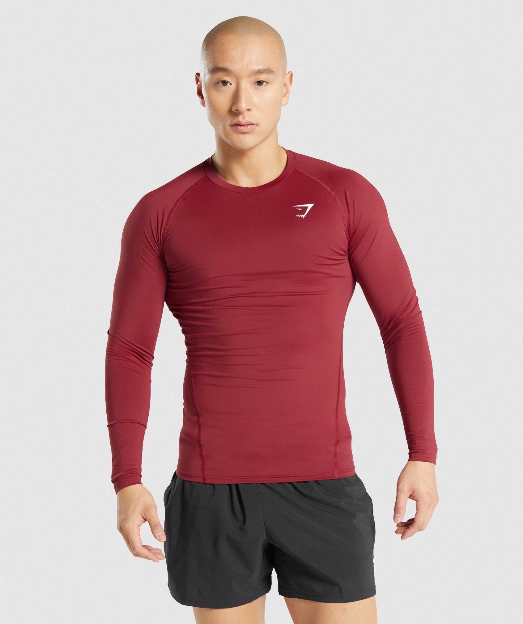 Gymshark Tops Review - Light Grey Element Baselayer Long Sleeve Mens