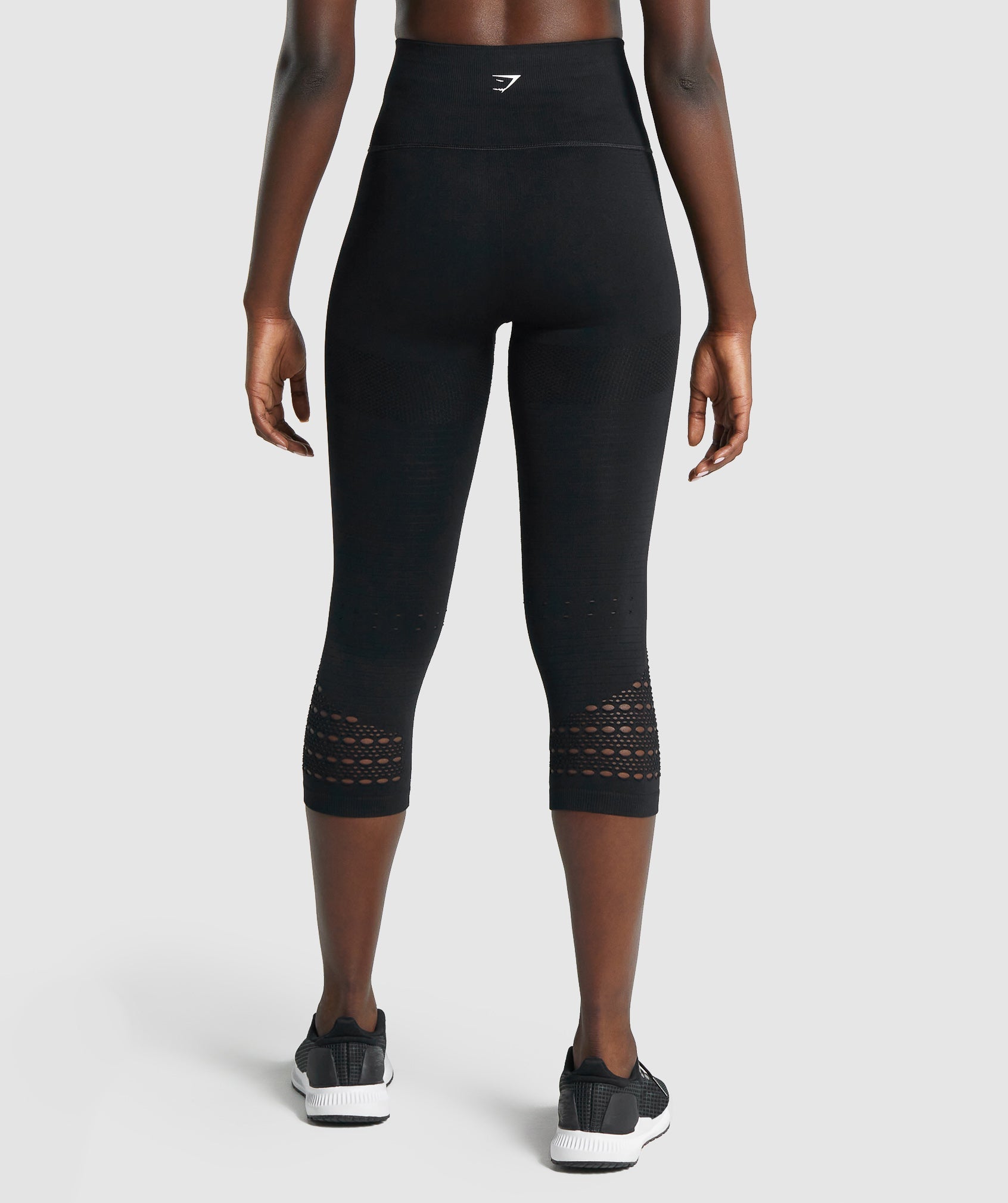 Gymshark Energy Seamless Cropped Leggings Black, Women's Fashion