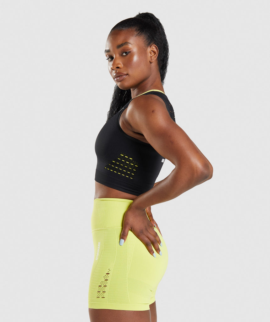 Gymshark Energy Seamless Crop Top - Black | Gymshark