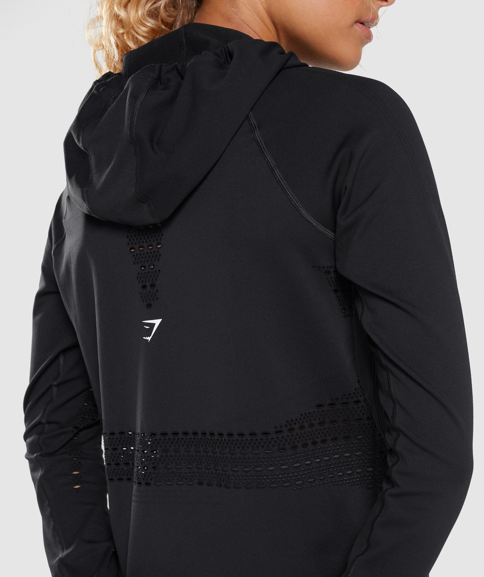 Energy Seamless Hoodie in Black - view 3