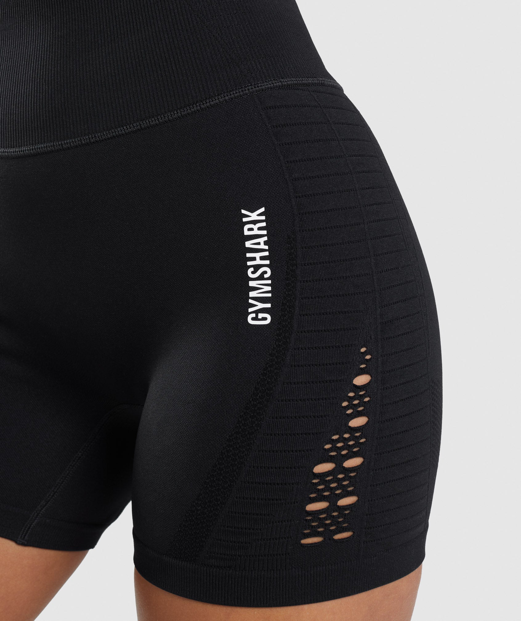 Gymshark Energy Seamless Womens Cropped Training Tights - Black