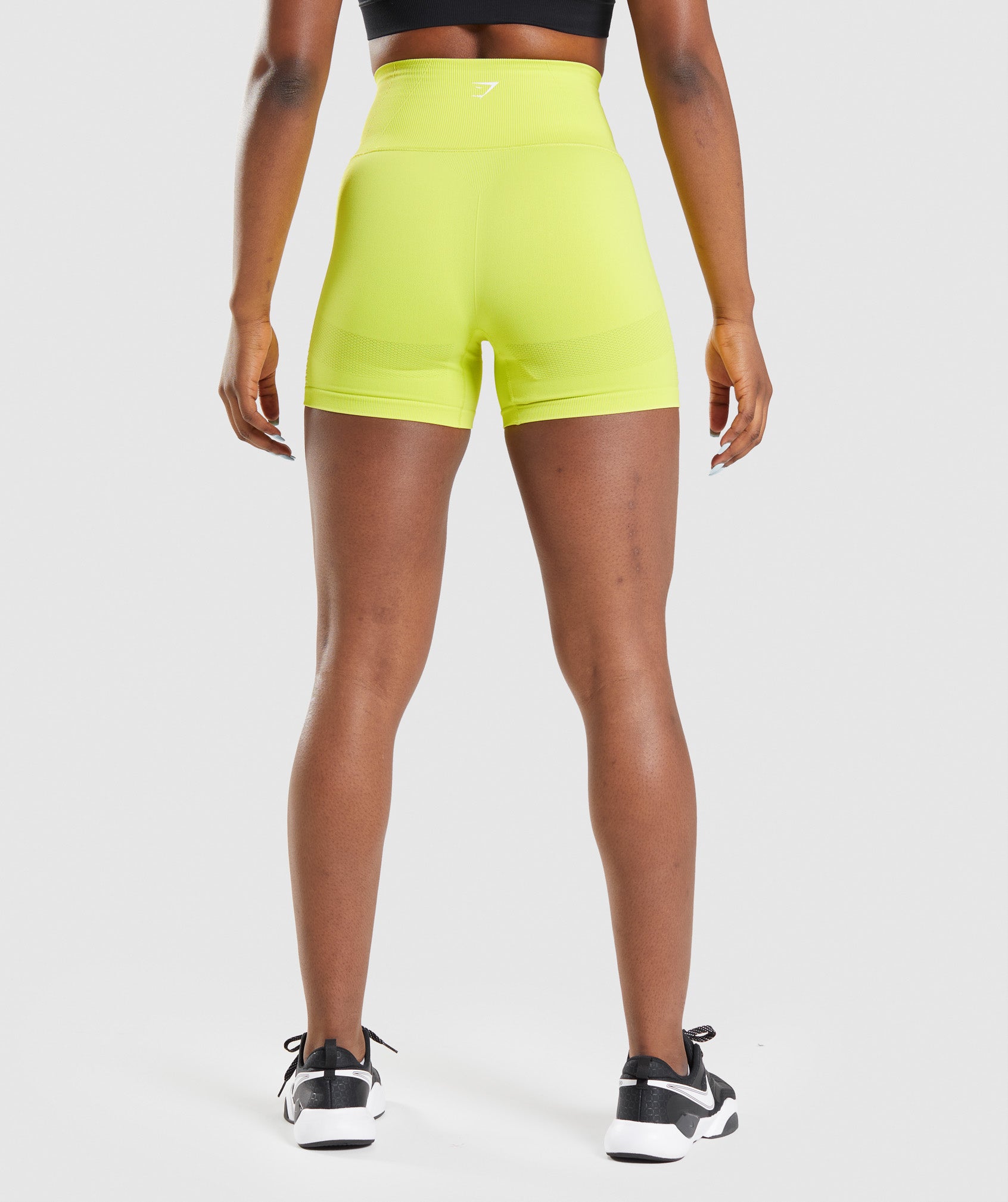 Energy Seamless Shorts in Glitch Yellow - view 2
