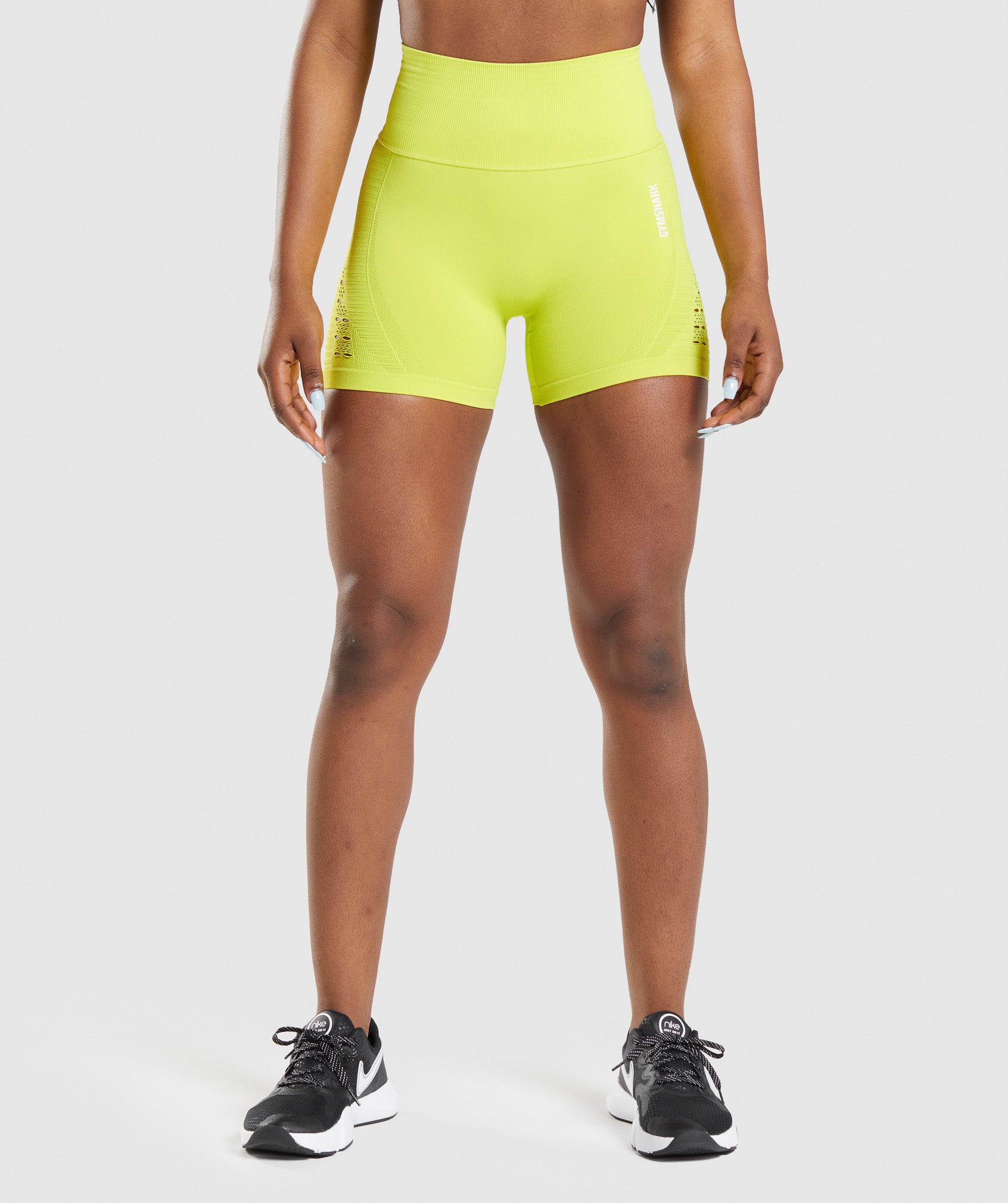 Energy Seamless Shorts in Glitch Yellow - view 1