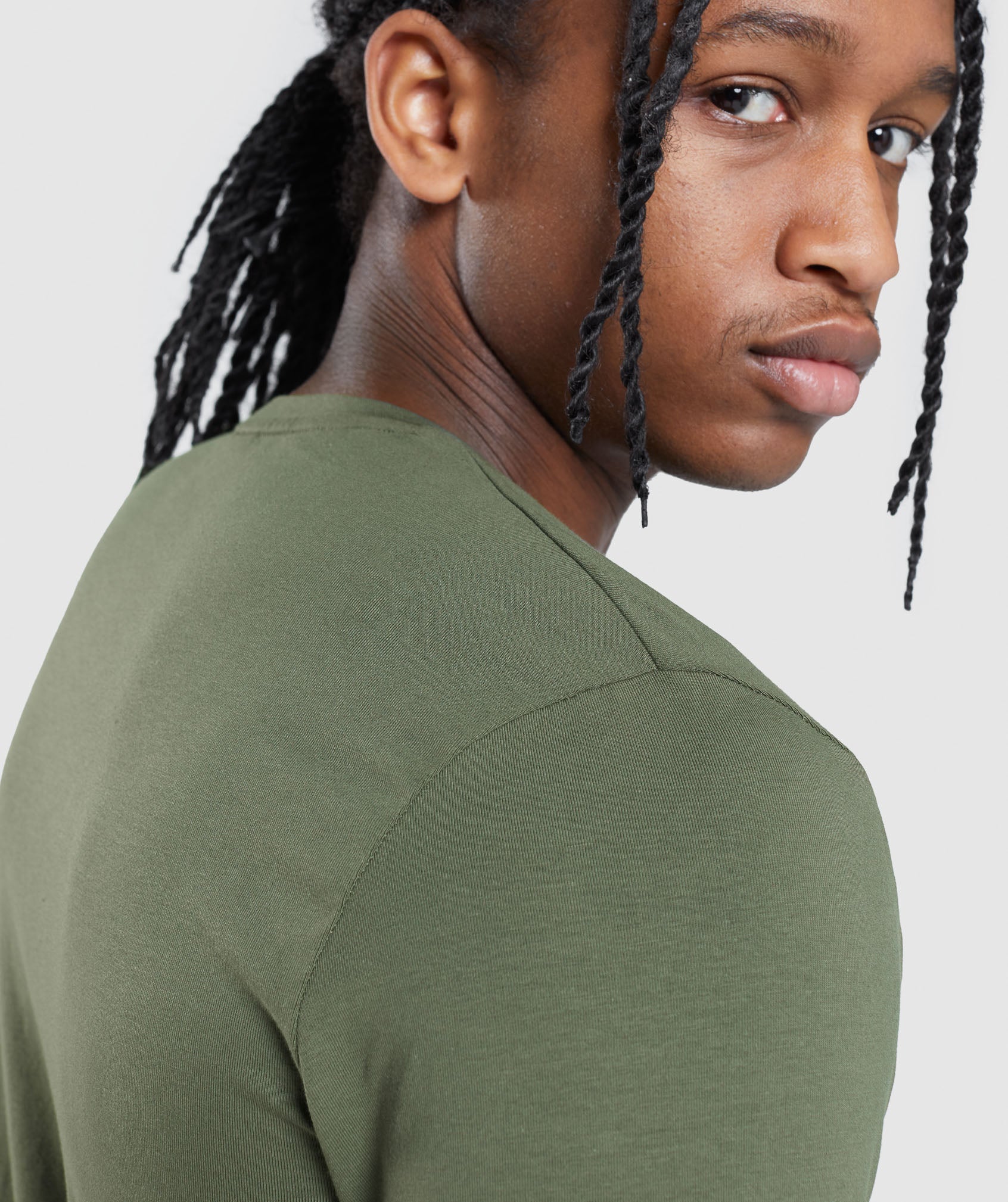 Essential Long Sleeve T-Shirt in Core Olive - view 5