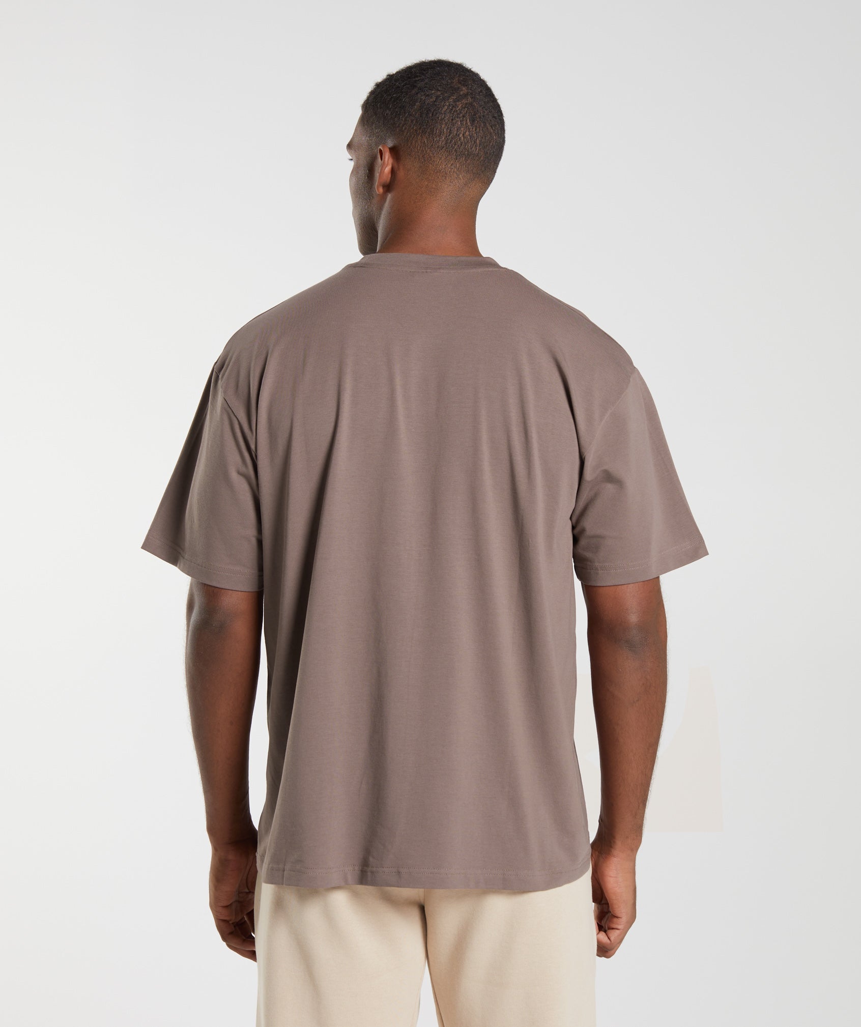 camiseta oversize guijarro marrón delante y detrás fondo transparente  12316030 PNG