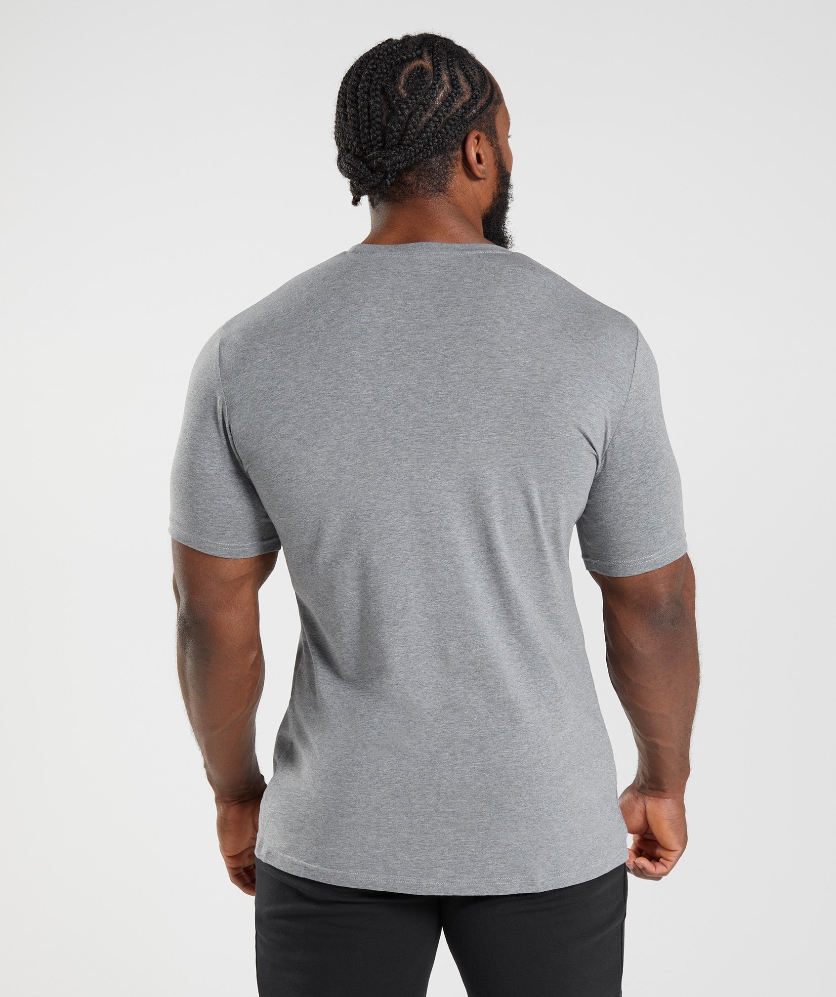 Gymshark Vital Short Sleeve Crew Neck Grey Marl Mens T-Shirt