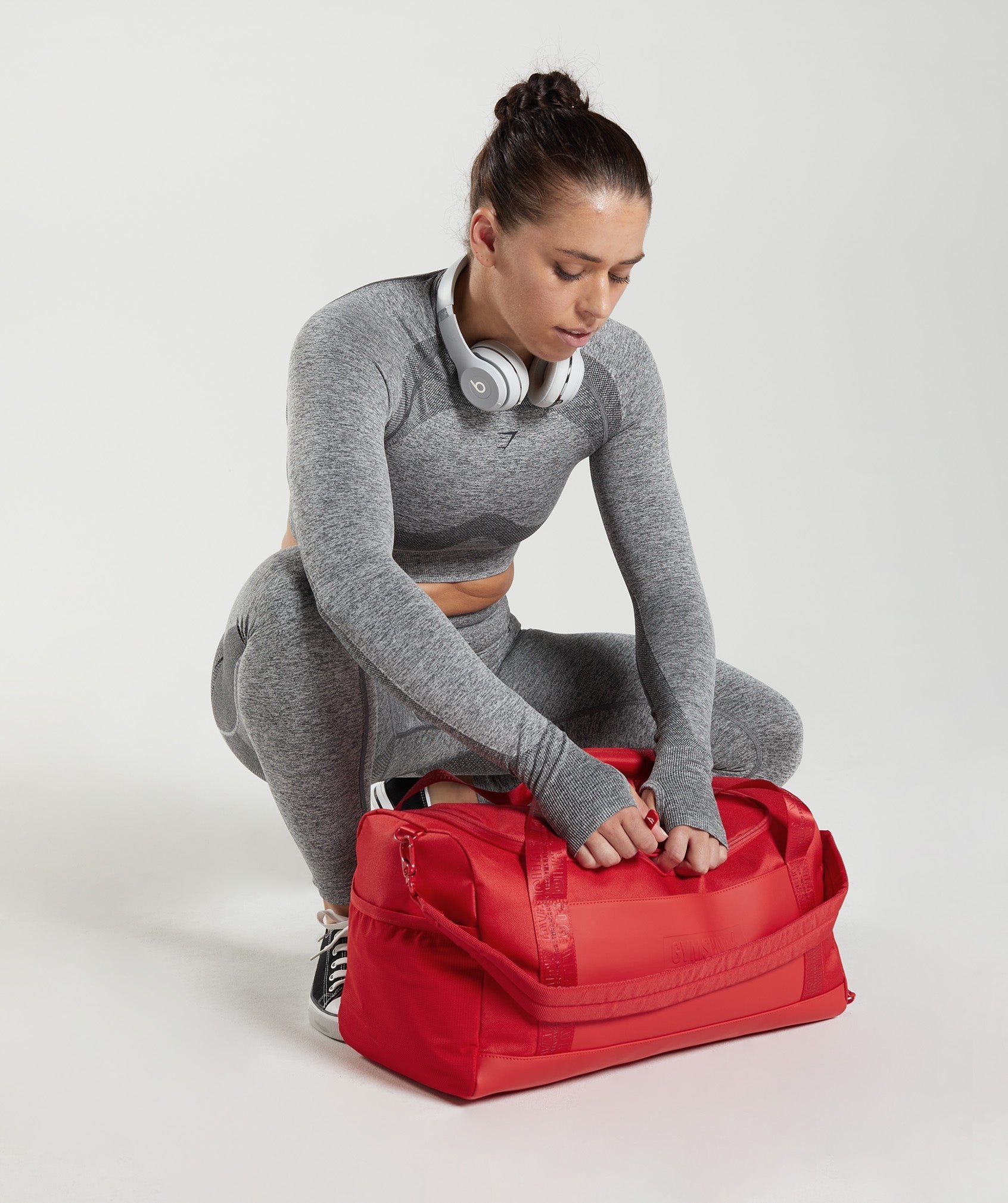 Small Everyday Gym Bag in Chilli Red - view 3