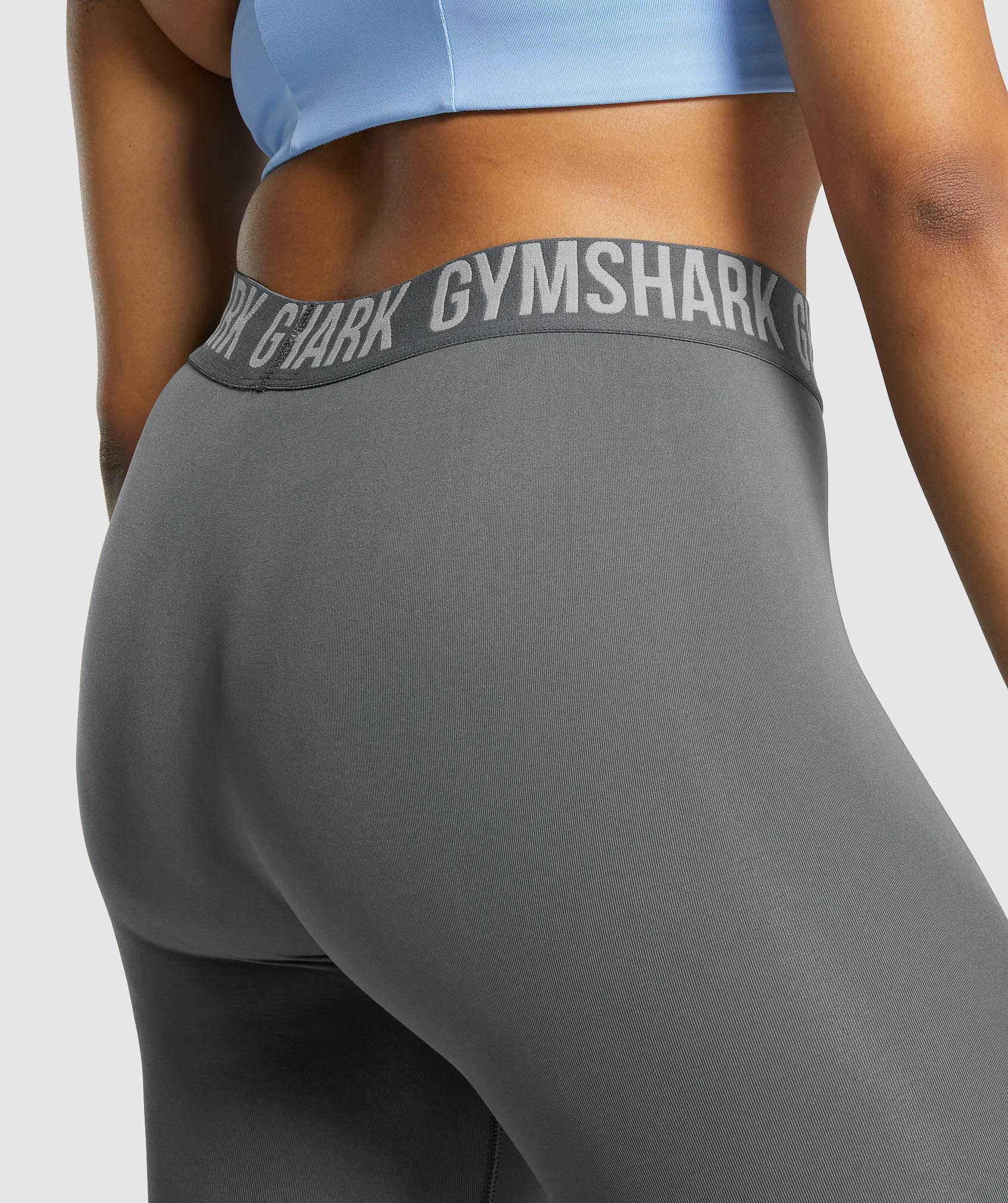 Gymshark Fit Seamless Mid Rise Leggings, Charcoal/Moroccan Yellow