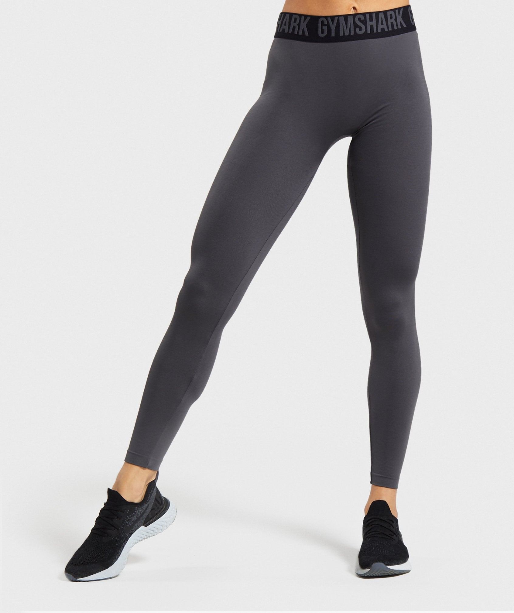 Gymshark Fit Leggings - Charcoal/Black Image A