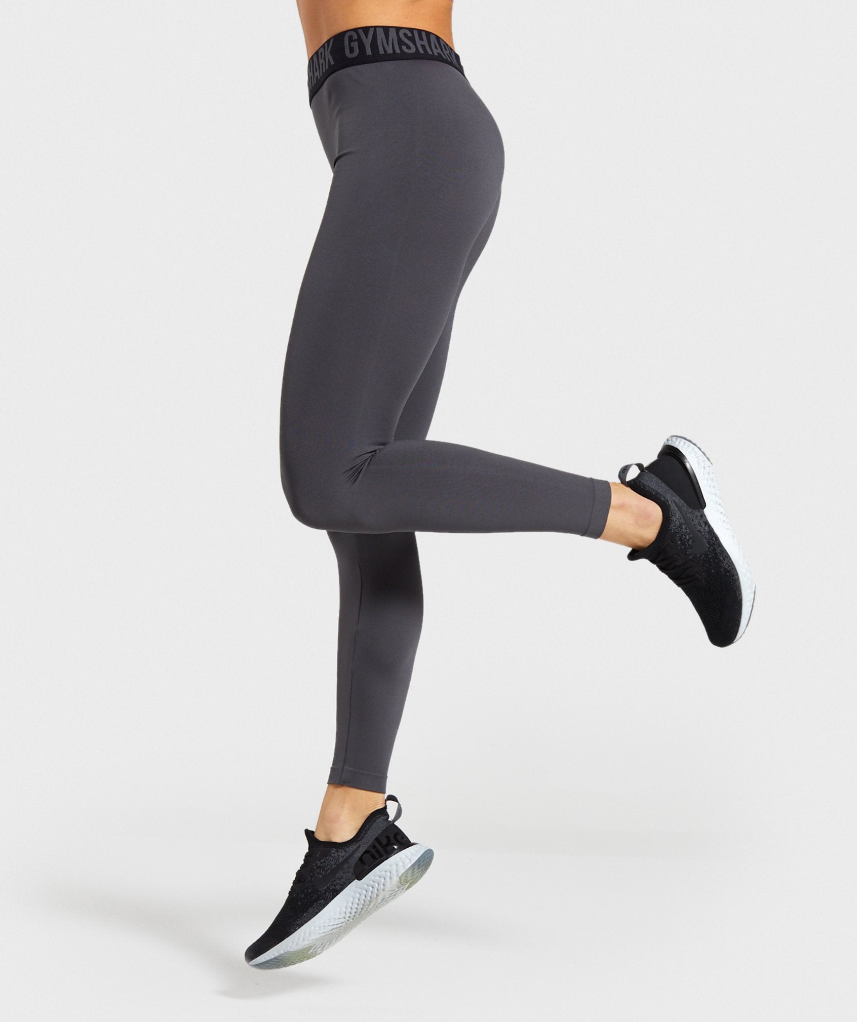 Gymshark Fit Leggings - Charcoal/Black Image C