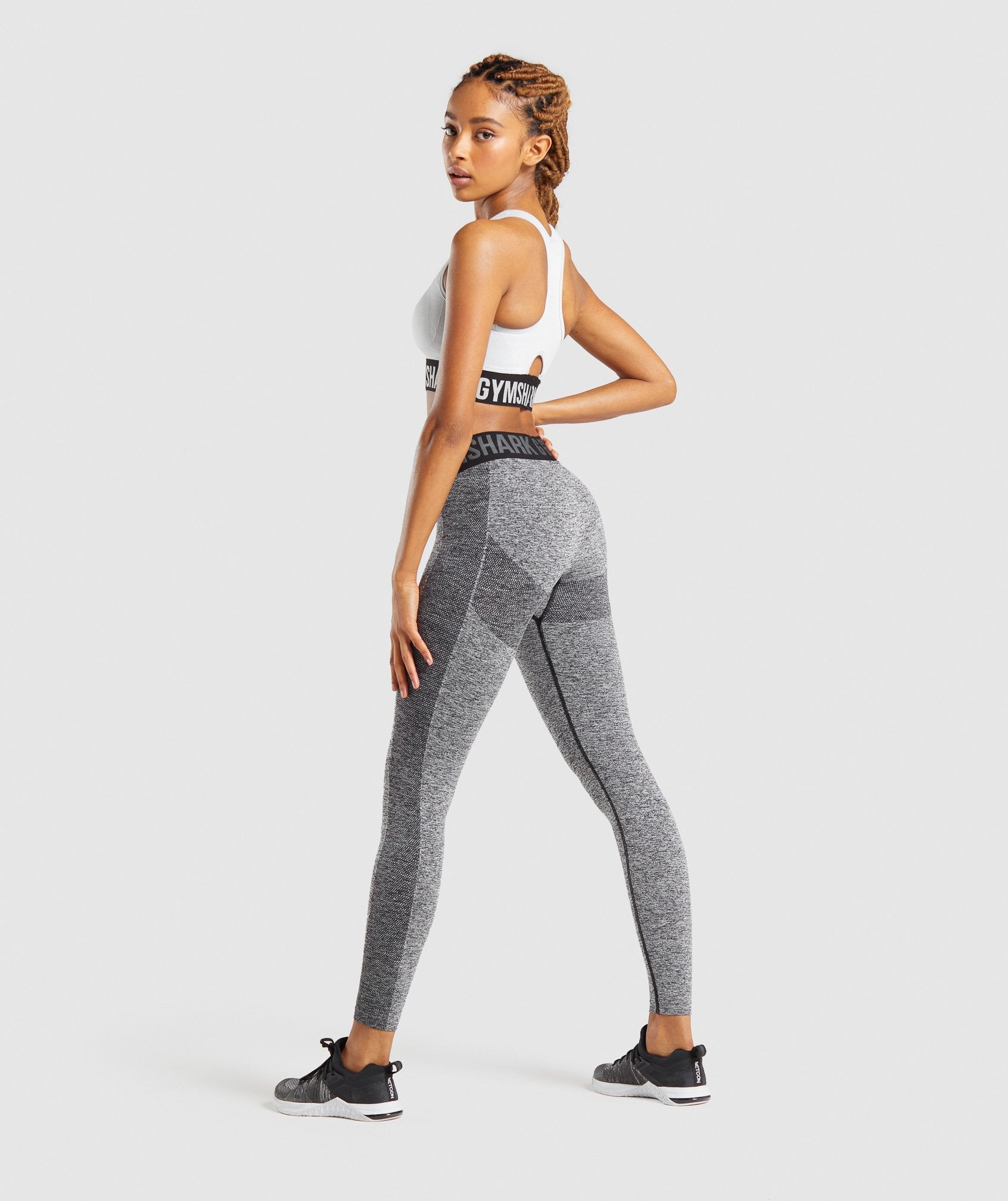 Flex Low Rise Leggings in Black Marl/Charcoal - view 4