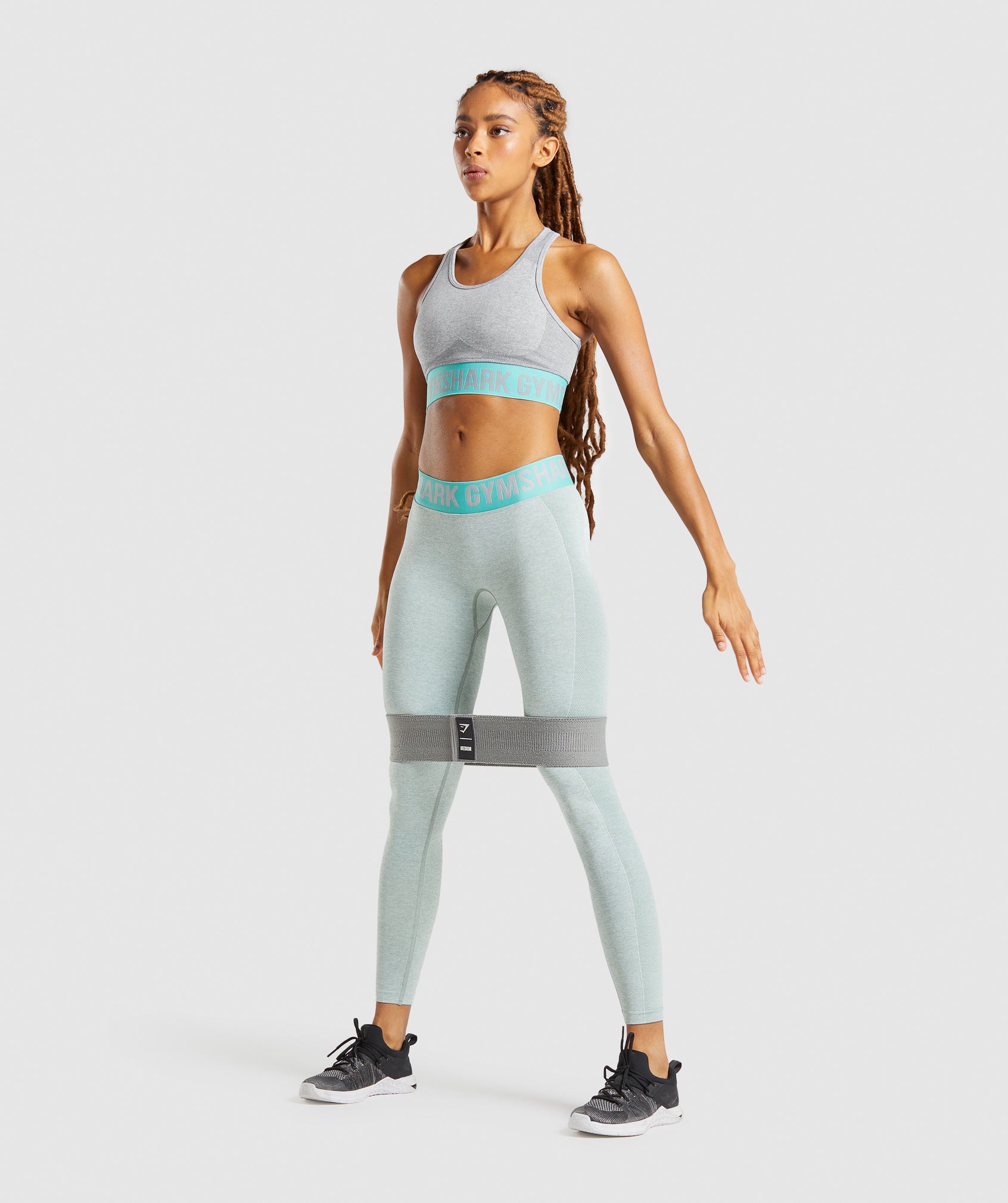 Flex Low Rise Leggings in Light Green Marl/Light Green - view 4