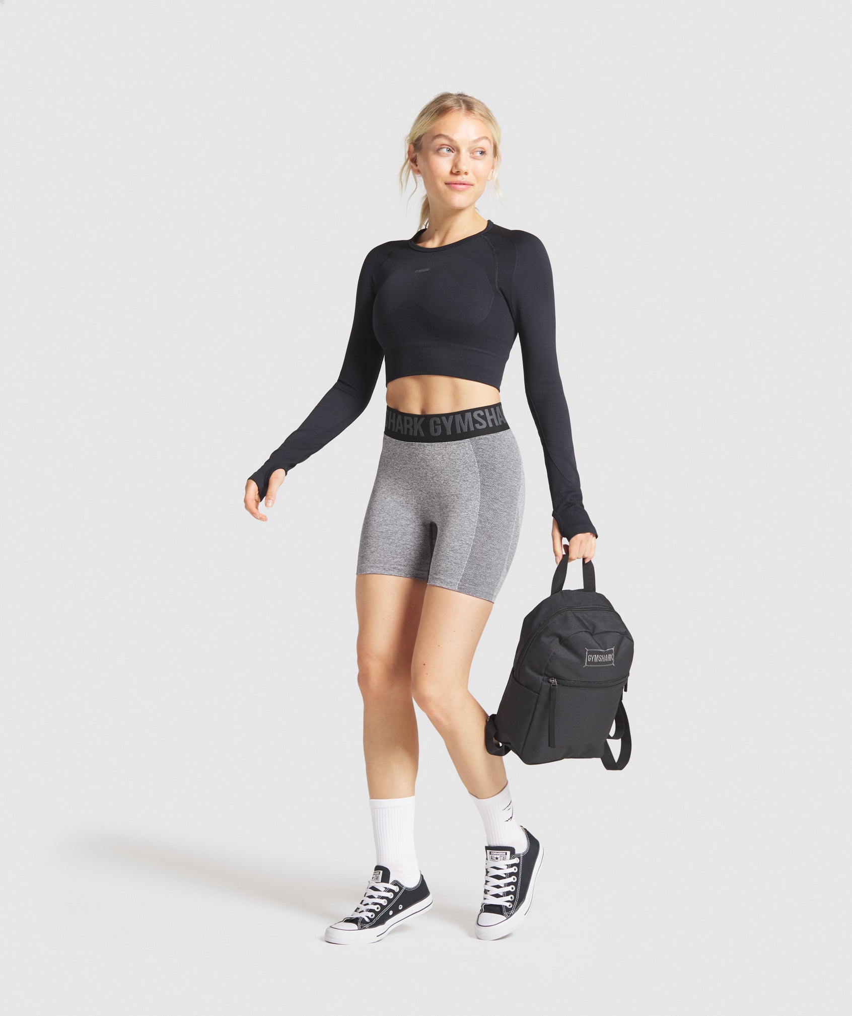 Flex Shorts in Charcoal Marl/Black - view 4