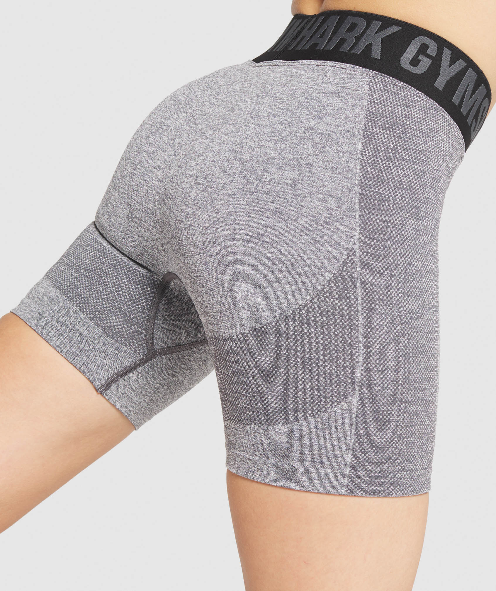 Gymshark Flex Cycling Biker Seamless Gym Shorts - Black Grey Charcoal -  SMALL