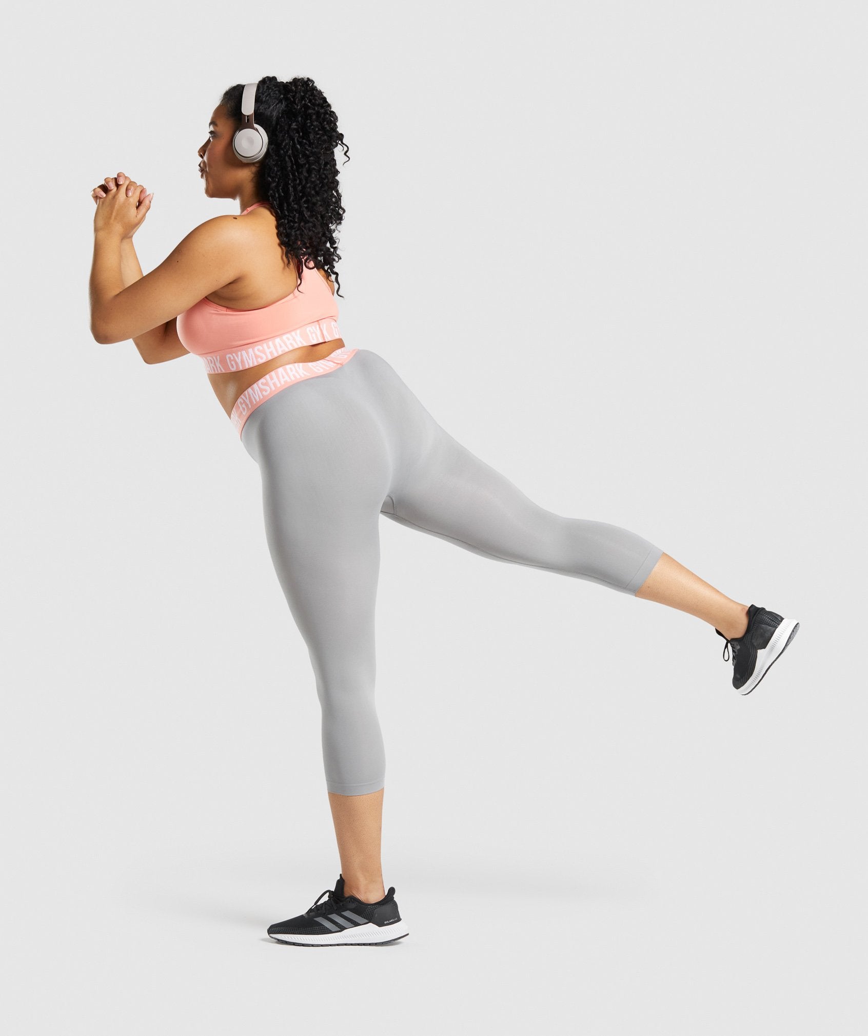 Fit Seamless Cropped Leggings in Smokey Grey - view 4