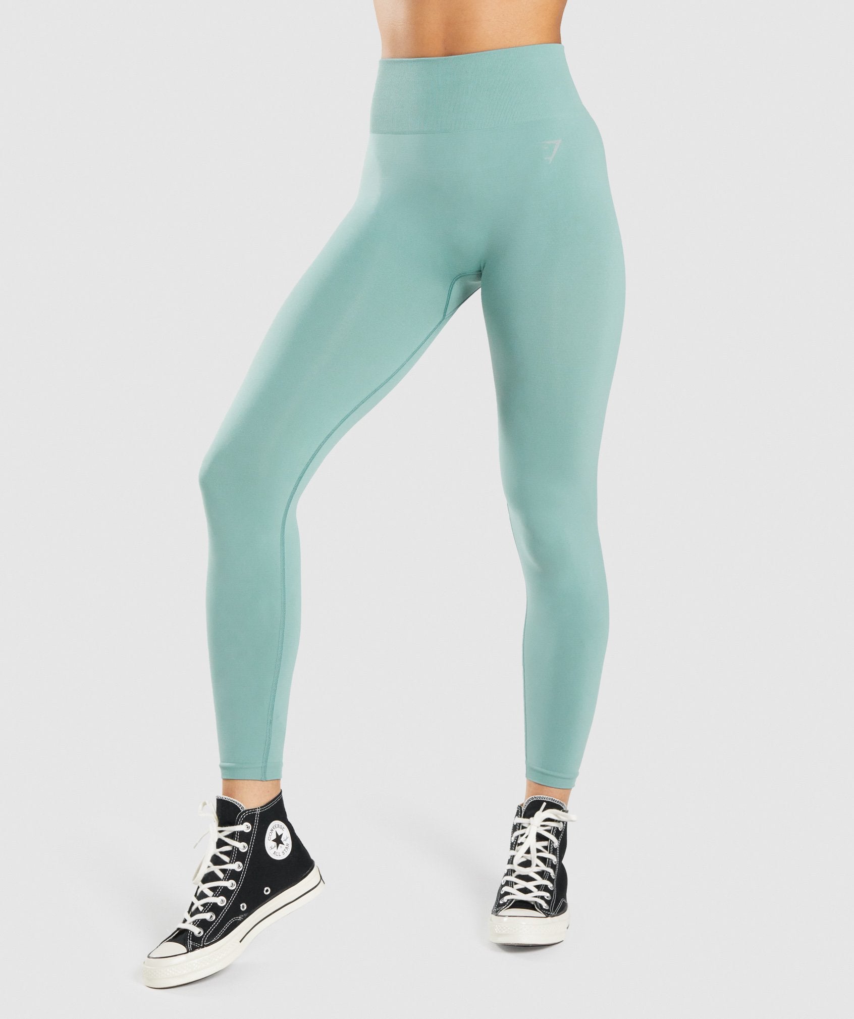 Fit Seamless Mid Rise Leggings in Light Green - view 1