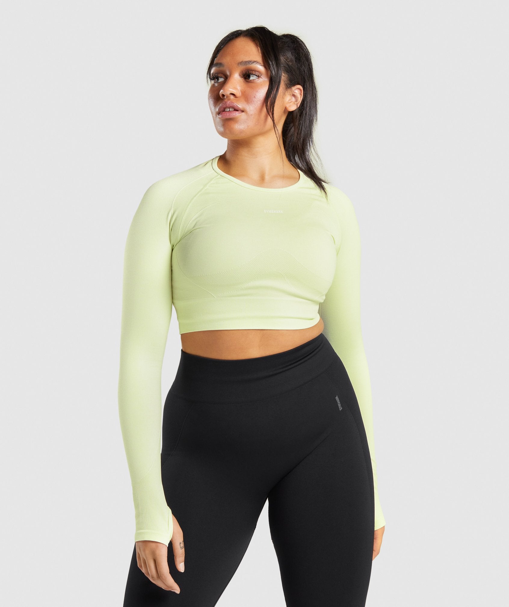 Gymshark Flex Long Sleeve Crop Top. Size large