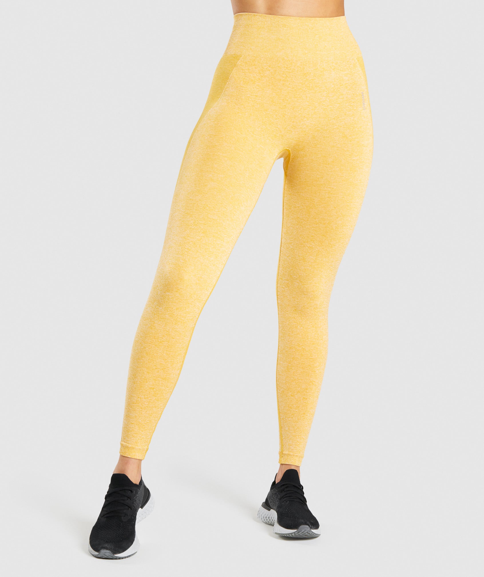Flex High Waisted Leggings in Yellow Marl - view 1