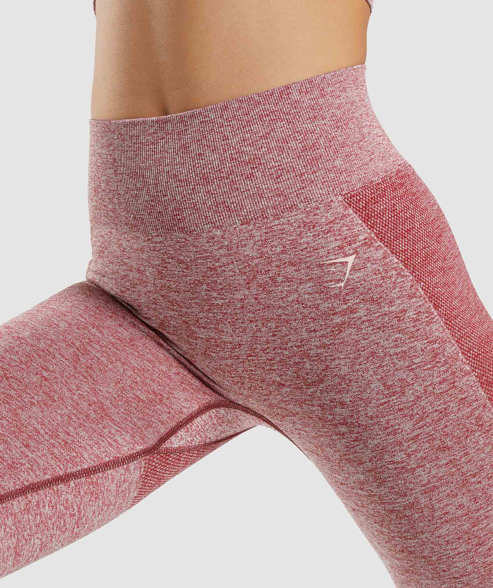 GYMSHARK womens small flex grey leggings with pink waistband