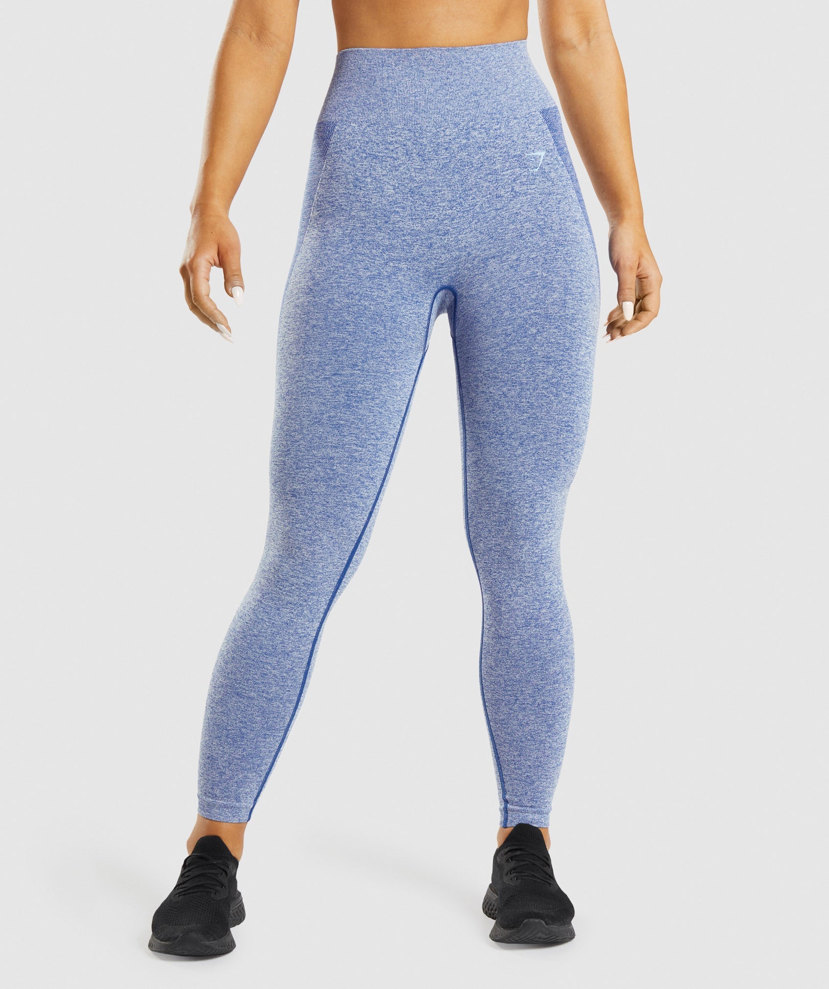 Flex High Waisted Leggings in Earl Blue Marl - view 1