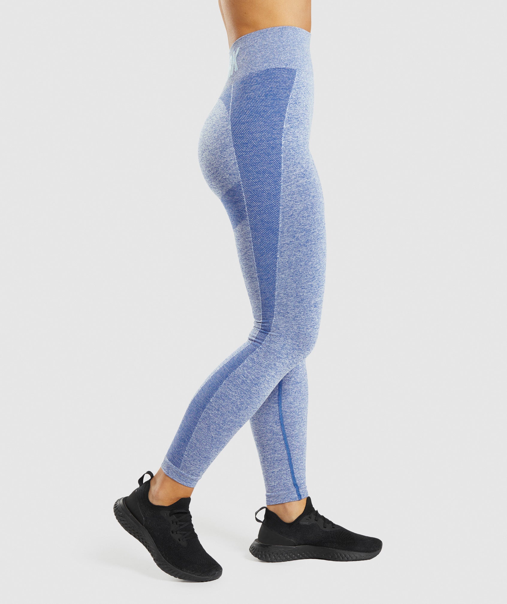 Gymshark Women's Gray and Blue Flex Leggings NO SIZE TAG Size XS EUC