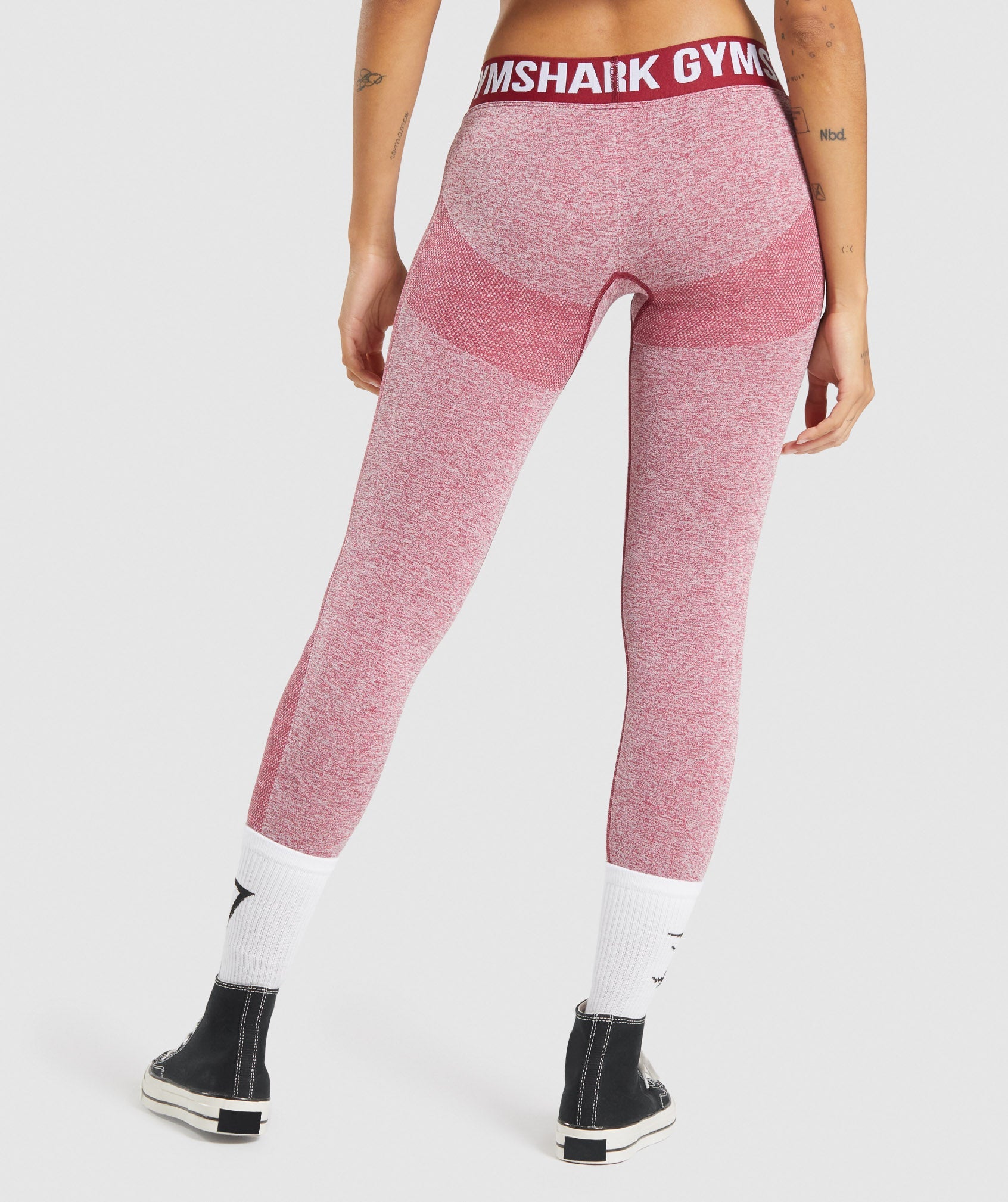 Stylish Gymshark Flex Shorts in Claret Marl/Pink