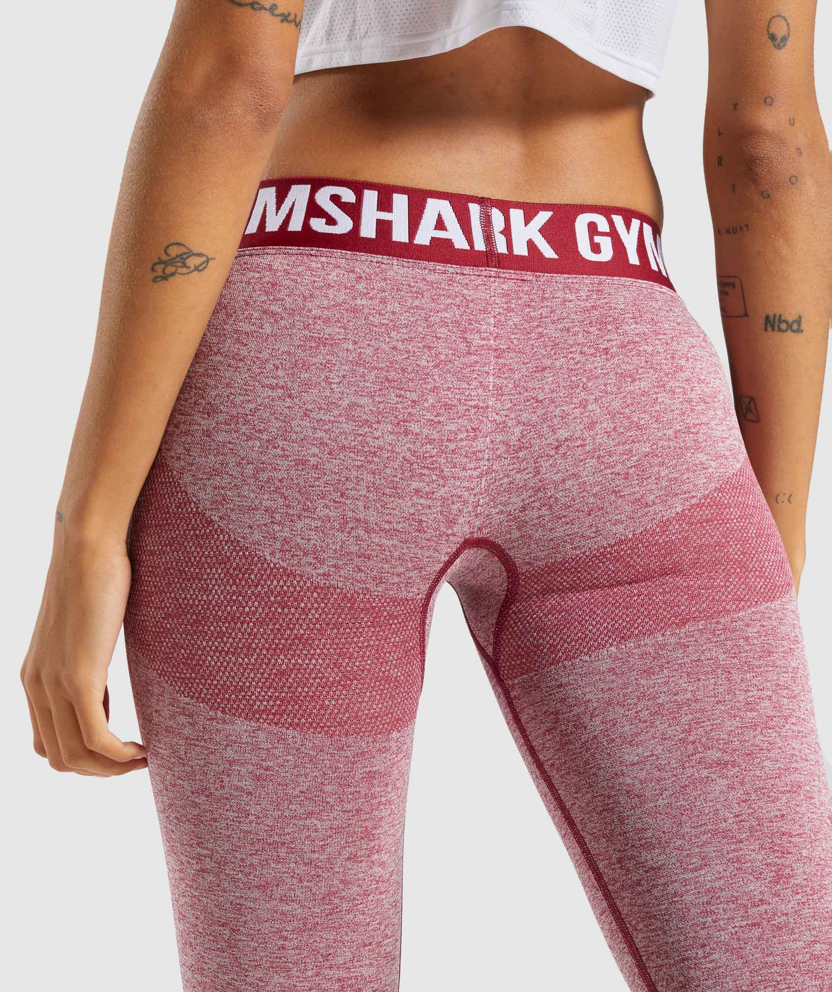 Gymshark Flex High Waisted Leggings Women's XS Beet Marl/chalk