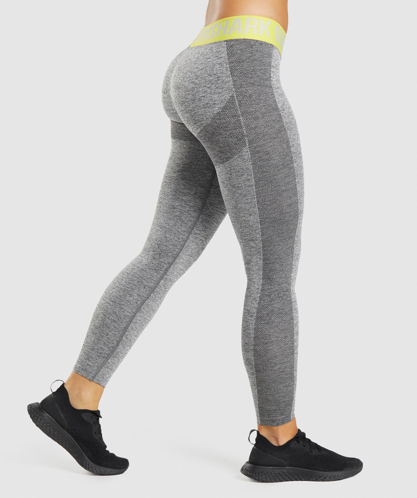 Gymshark Yellow Flex Seamless Workout Pants Leggings Women's Size L