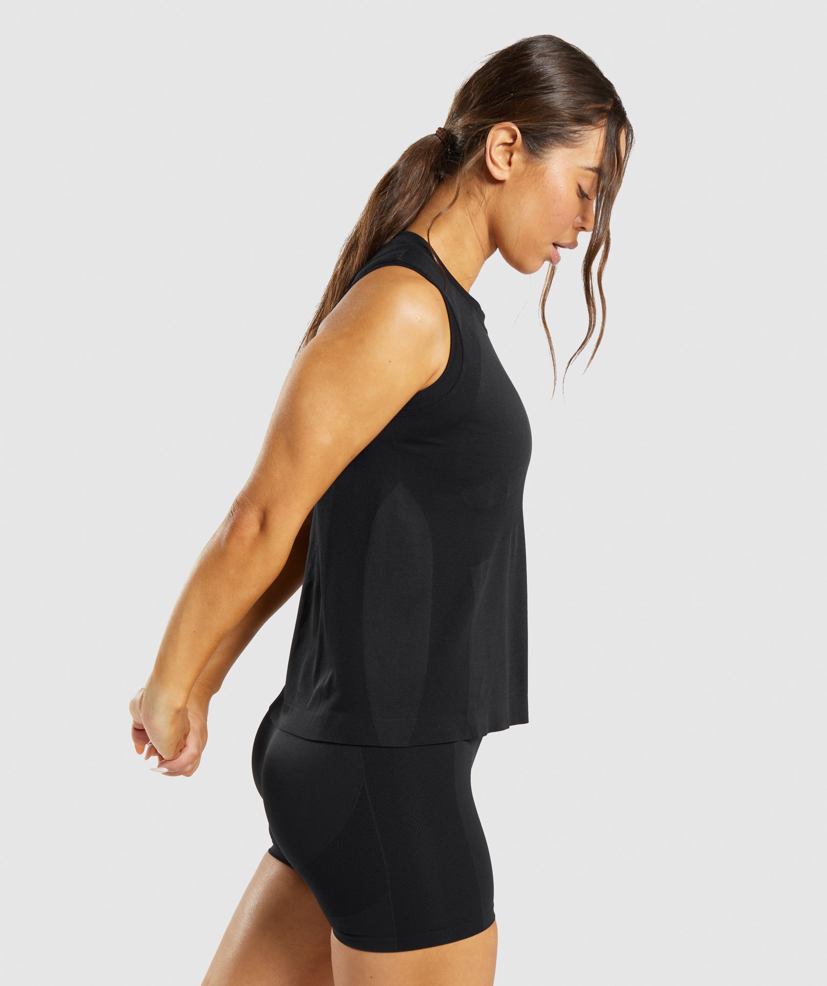 Flex Loose Tank Top in Black - view 3