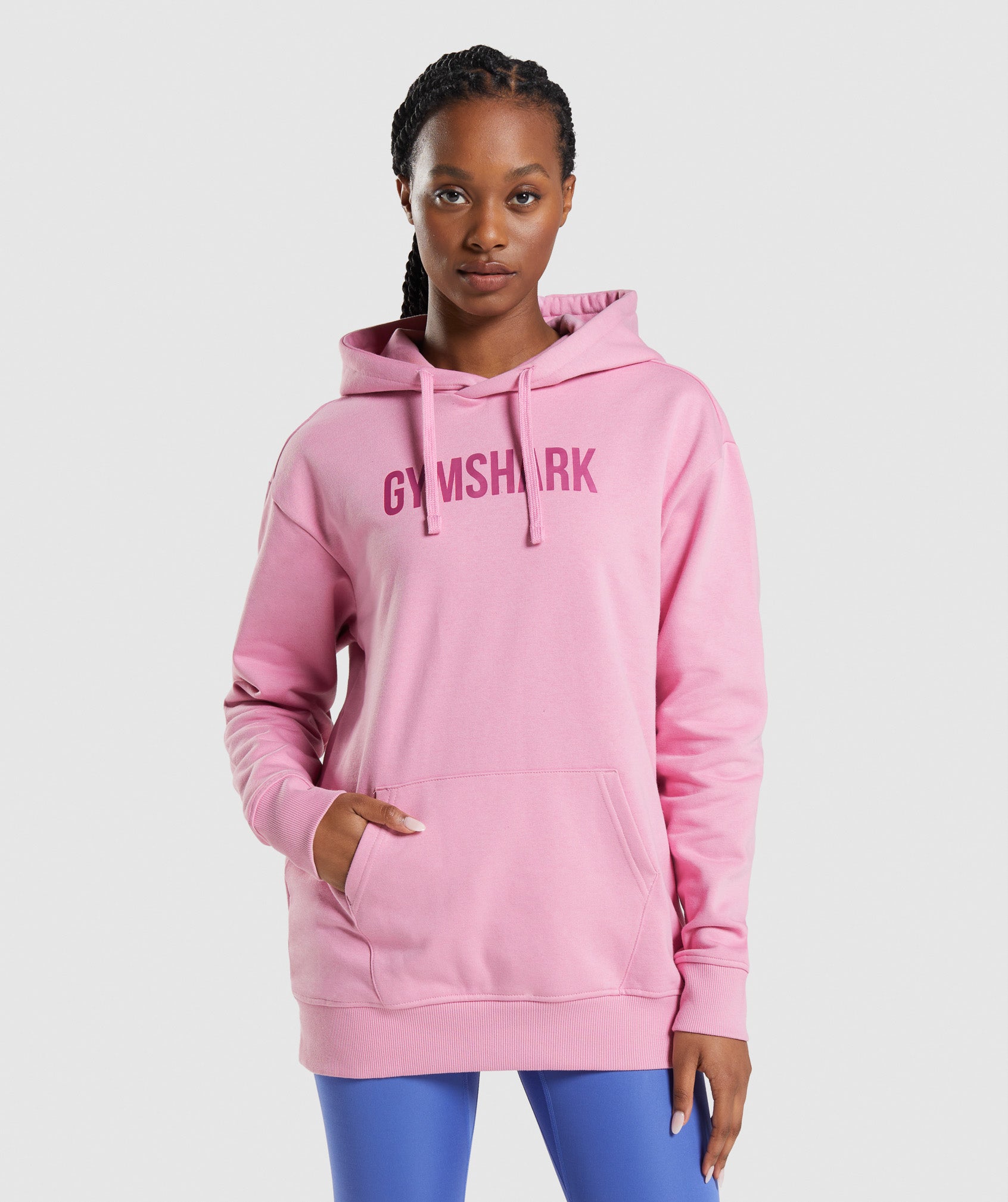 Apollo Oversized Hoodie in Sorbet Pink - view 1
