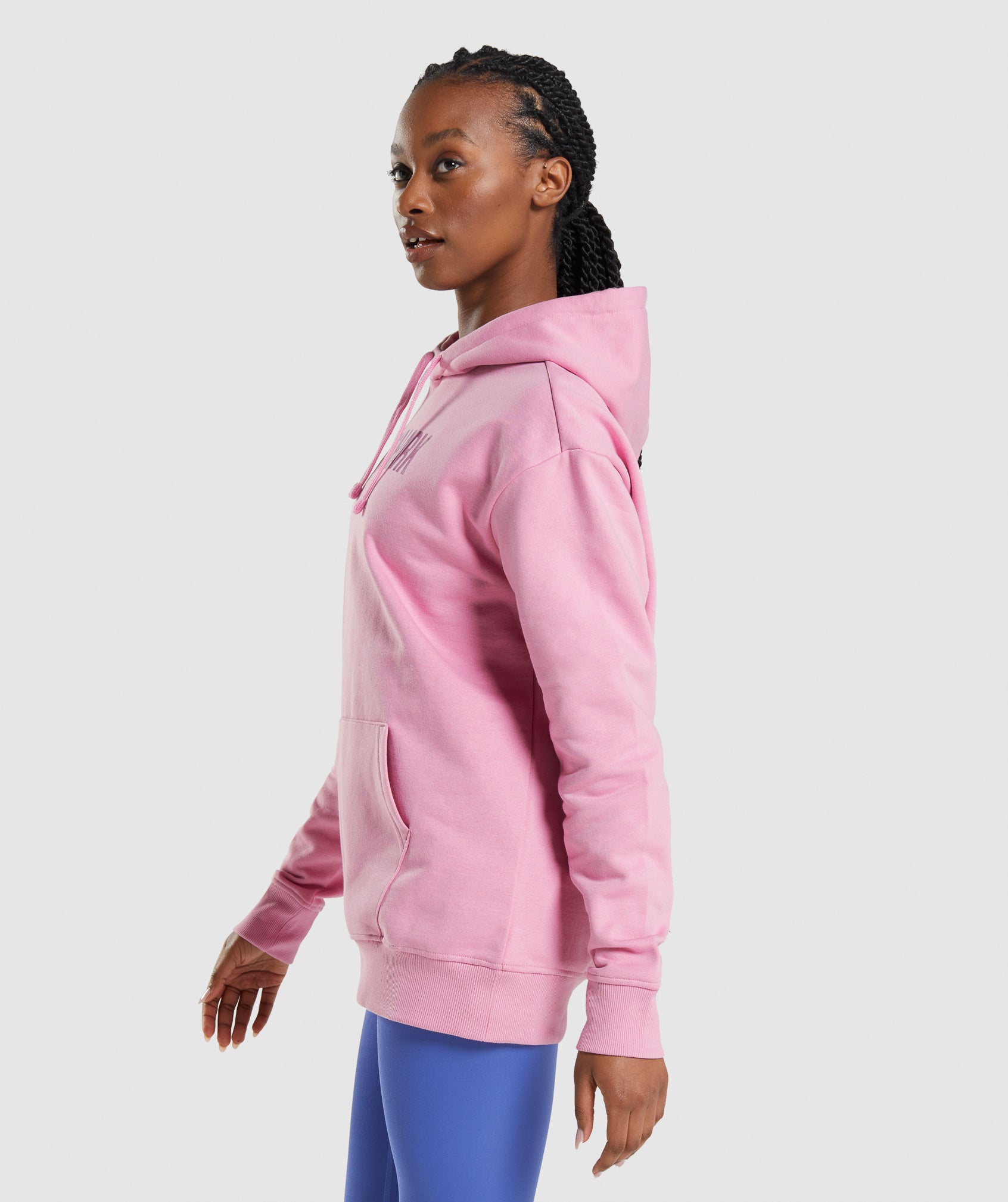 Apollo Oversized Hoodie in Sorbet Pink - view 3
