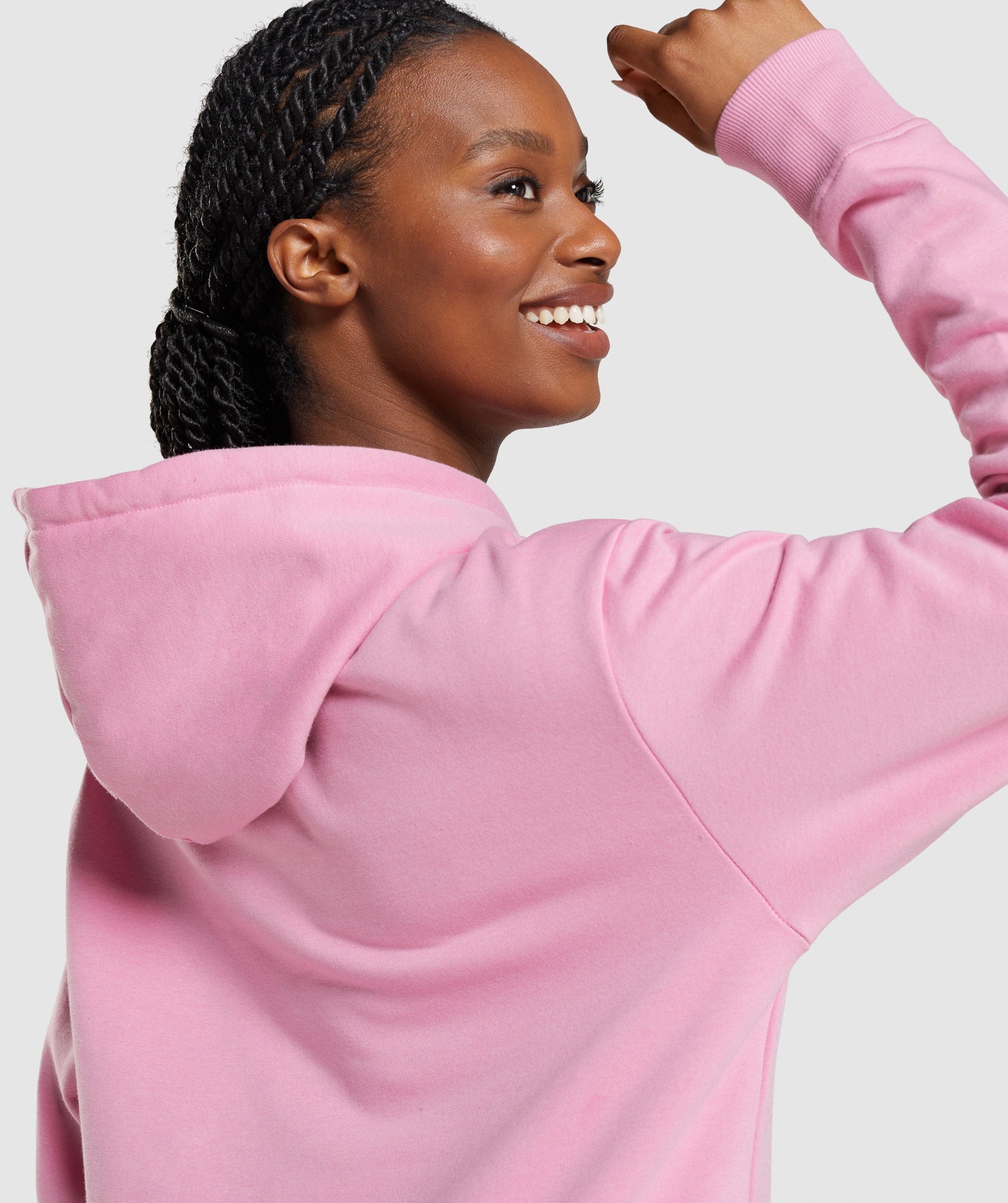 Apollo Oversized Hoodie in Sorbet Pink - view 5