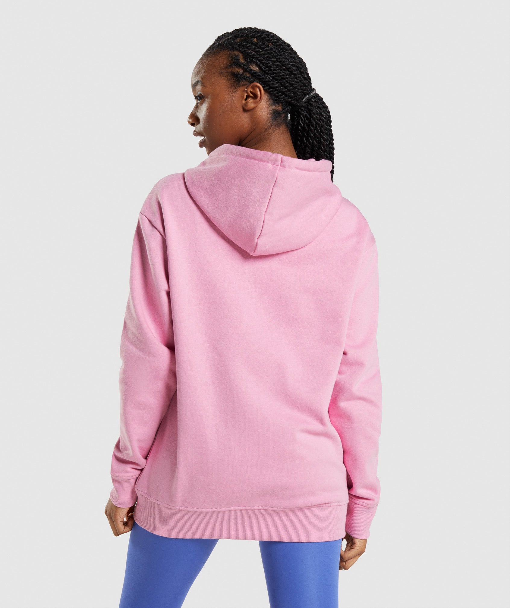 Apollo Oversized Hoodie in Sorbet Pink - view 2