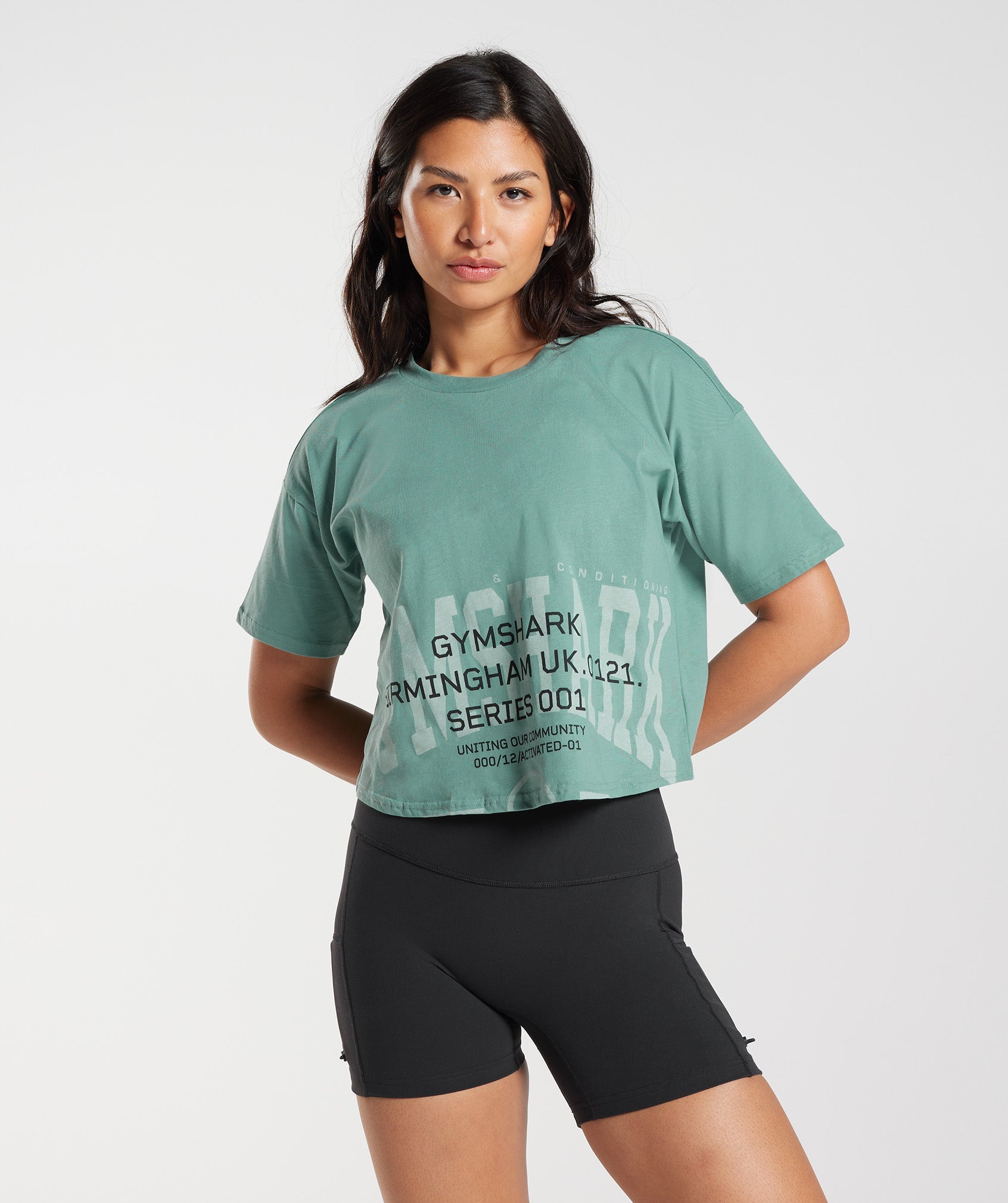 Collegiate Midi Top in Ink Teal - view 1