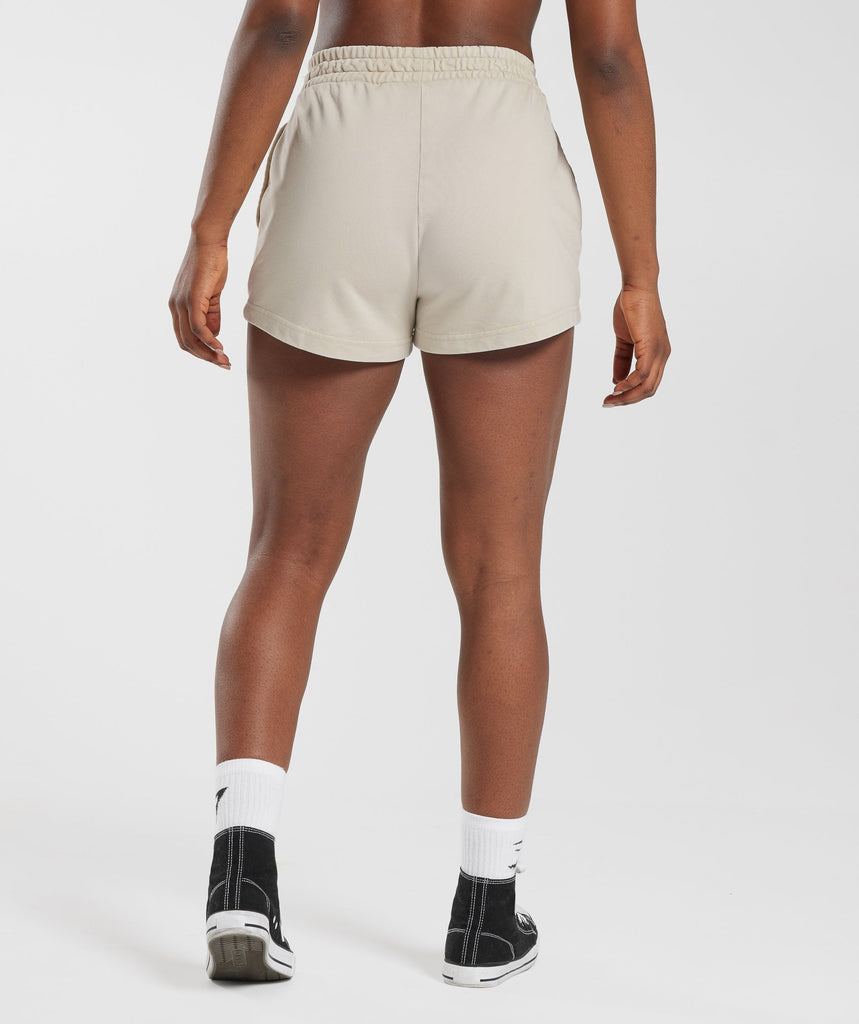 Gymshark Collegiate Sweat Shorts - Mushroom Brown | Gymshark