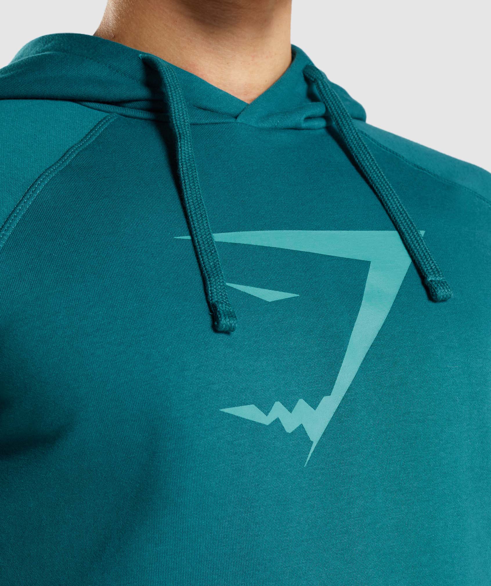 Sharkhead Infill Hoodie in Teal - view 5