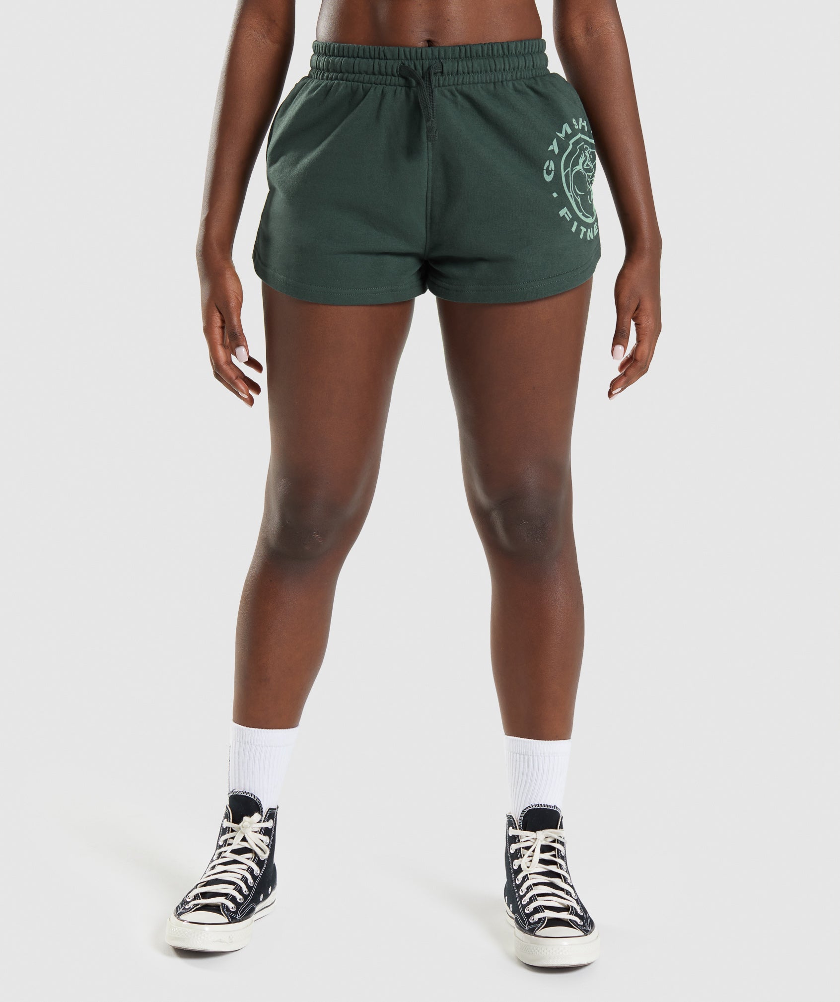 Legacy Graphic Shorts in Dark Green - view 1