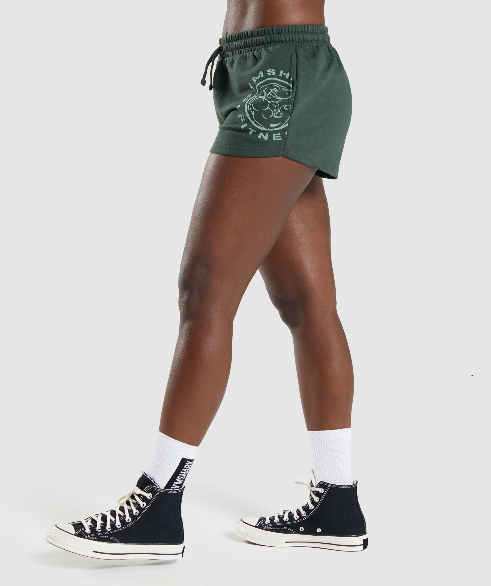 Legacy Graphic Shorts in Dark Green - view 4