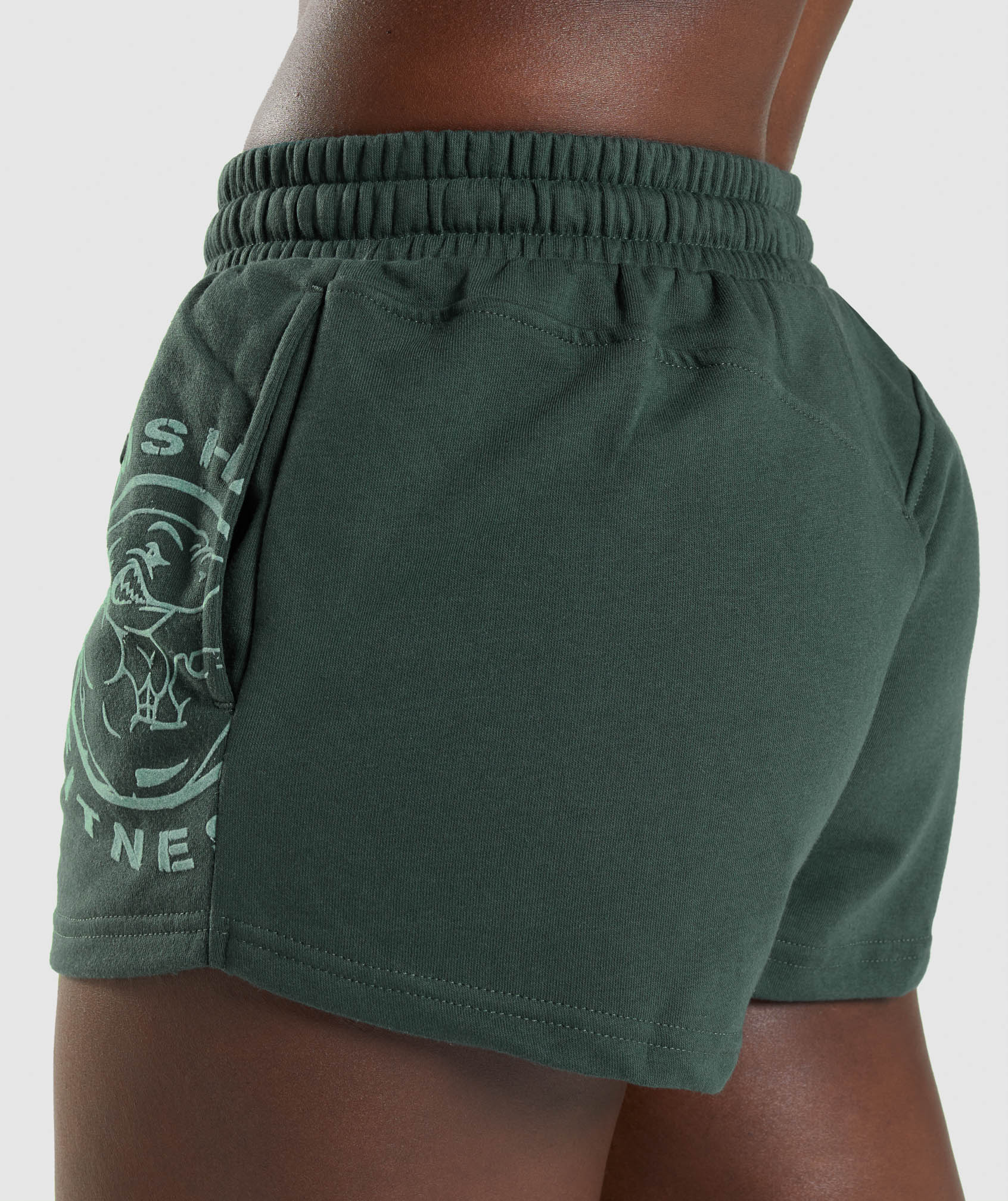 Legacy Graphic Shorts in Dark Green - view 6